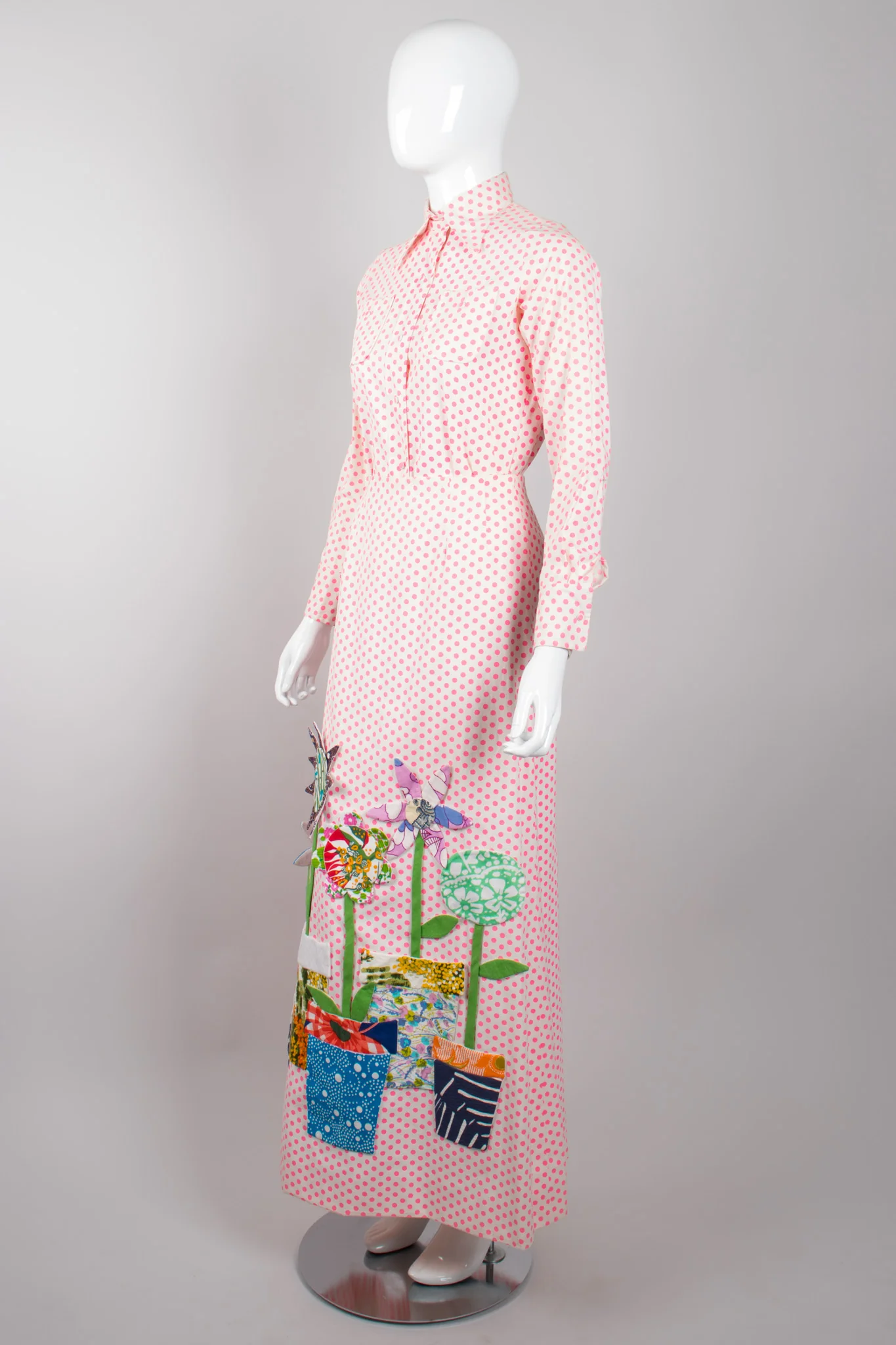 Flowerpot Appliqué Dot Shirt & Skirt Set - Image 3