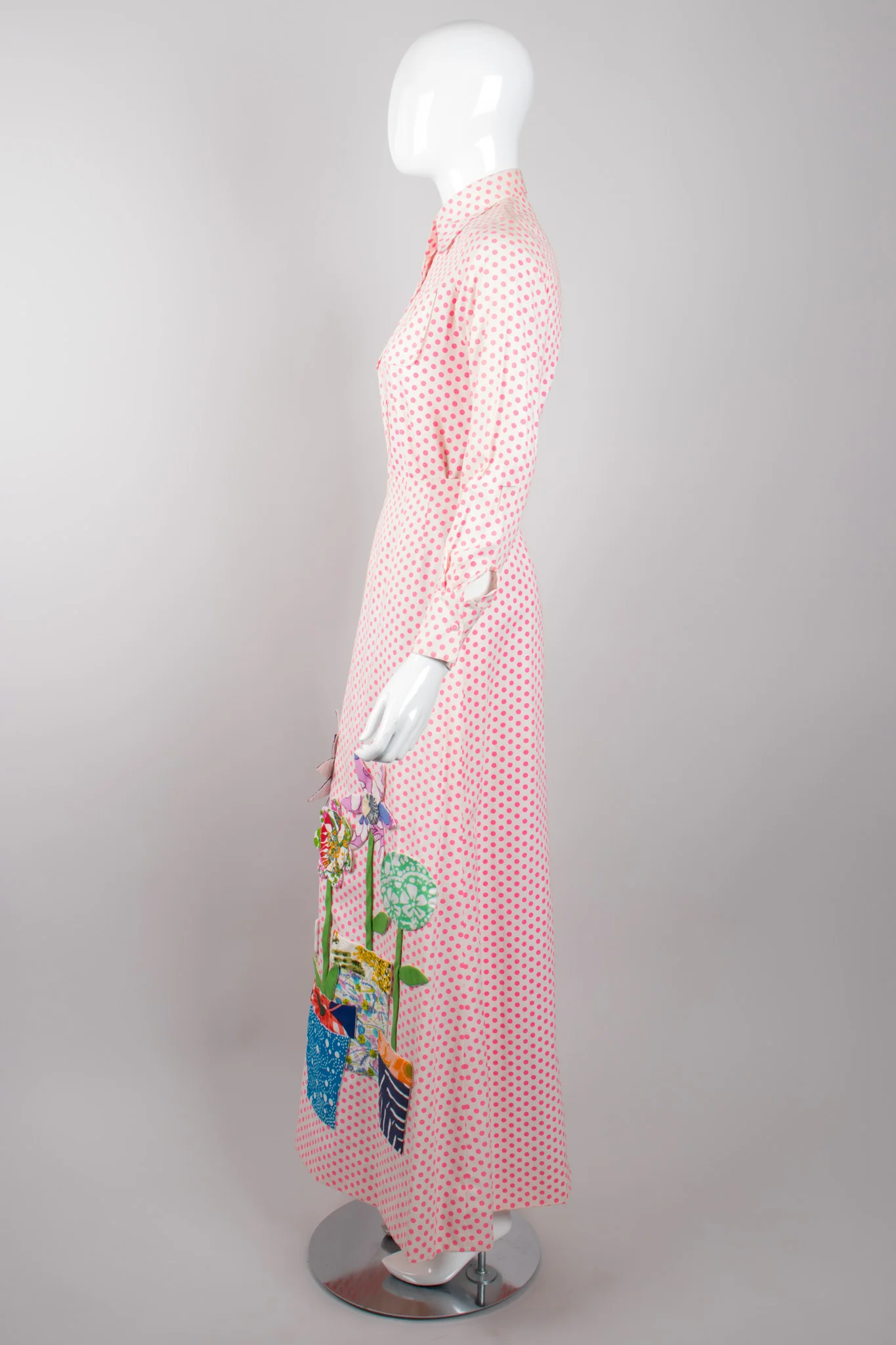 Flowerpot Appliqué Dot Shirt & Skirt Set - Image 4