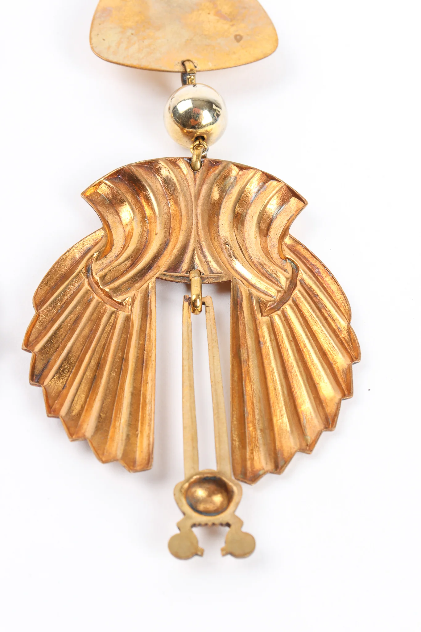 Fluted Wing Drop Earrings - Image 5