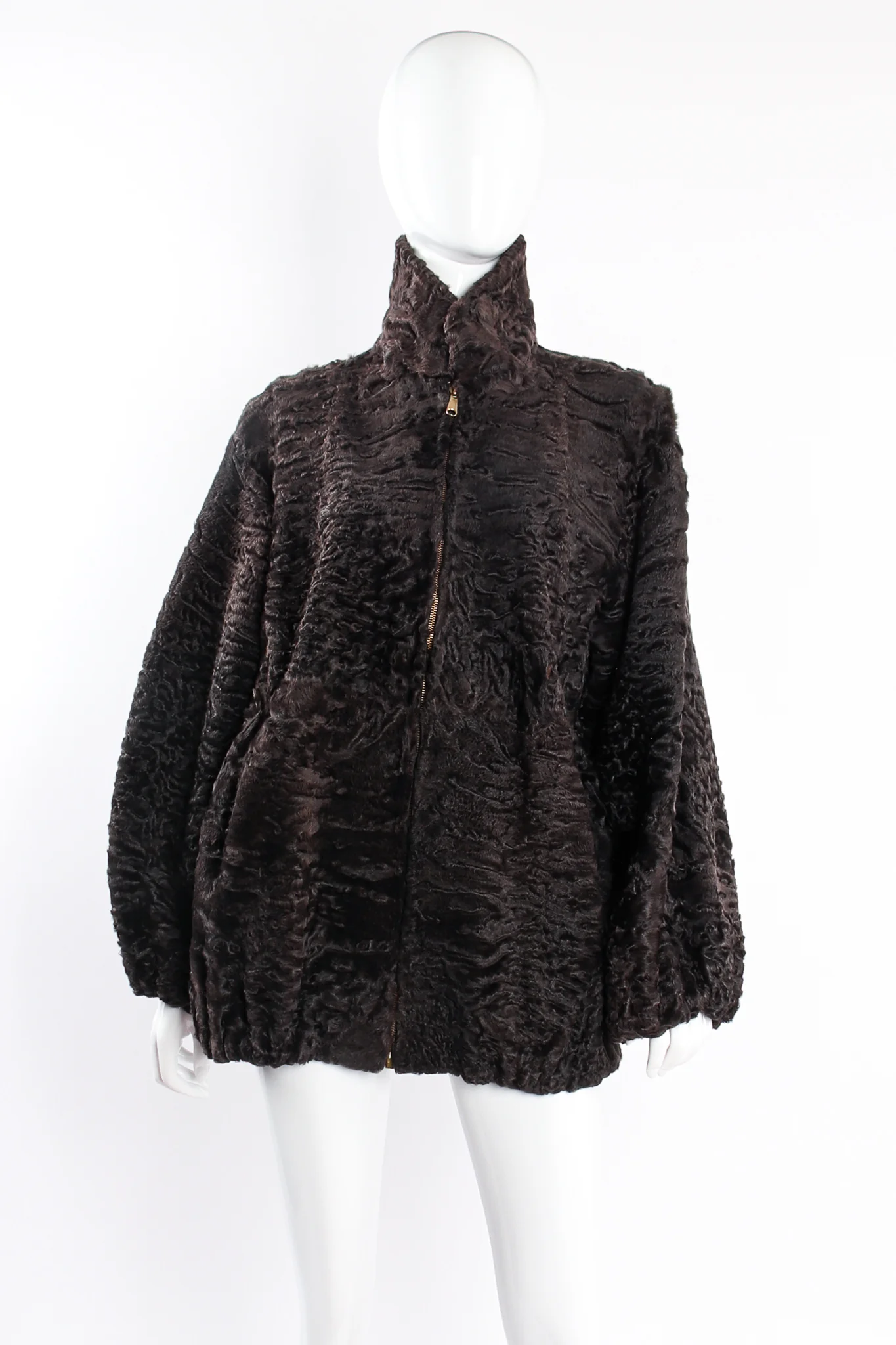 Foiled Suede Reversible Lamb Fur Jacket - Image 2