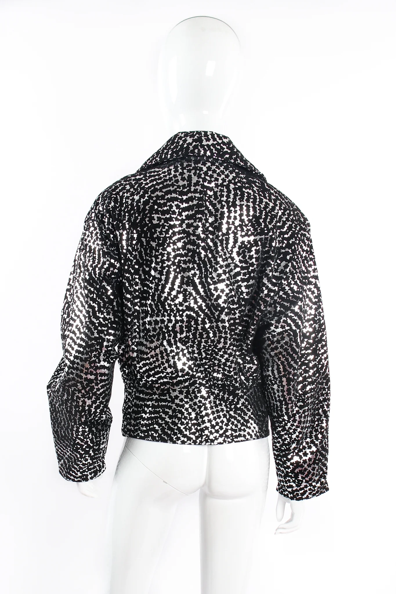 Foiled Suede Shawl Collar Jacket - Image 3