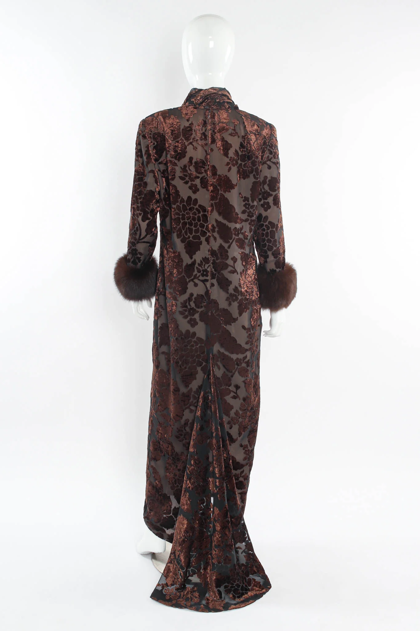 Floral Foliage Velvet Burnout Dress - Image 2