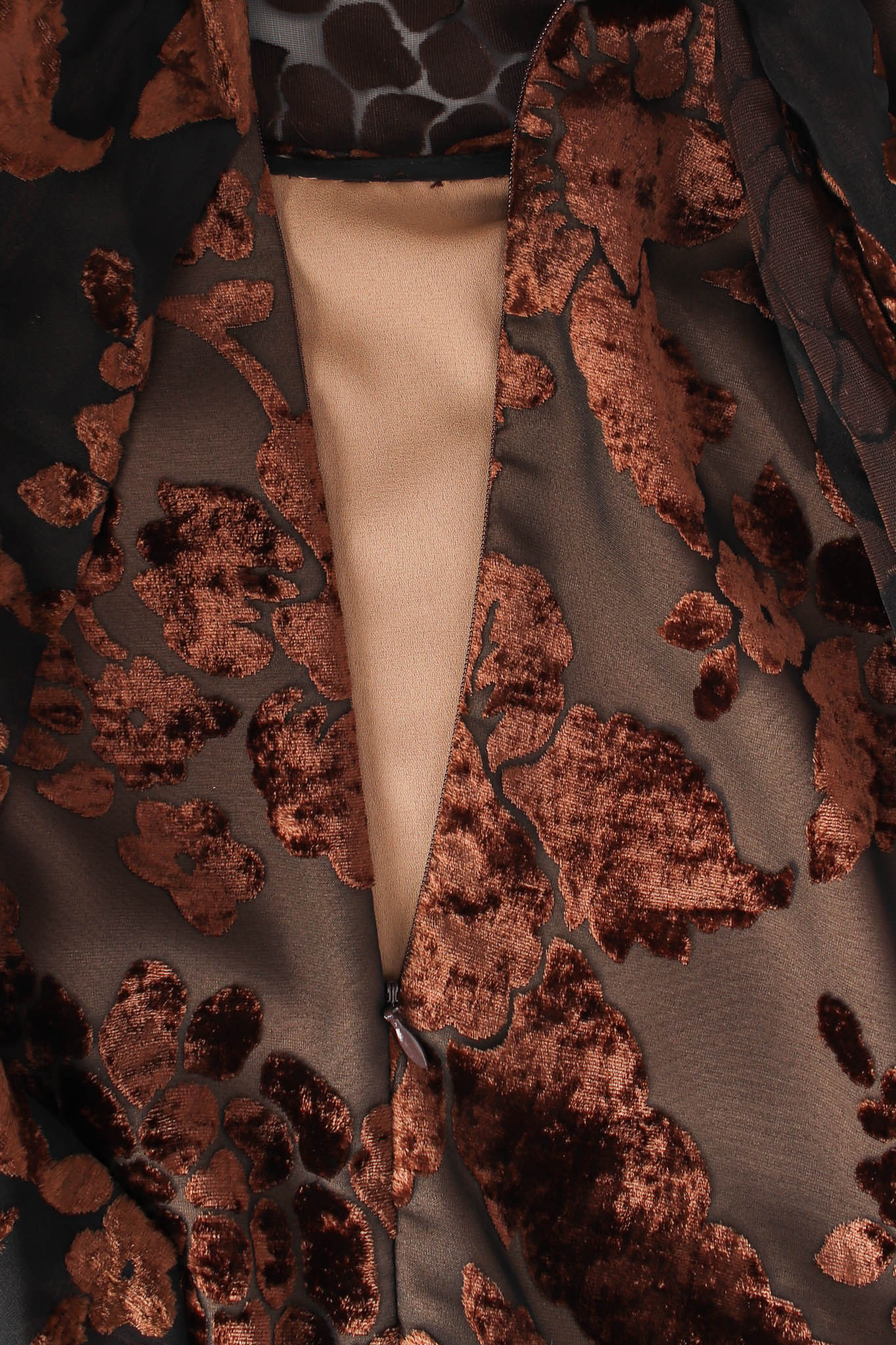 Floral Foliage Velvet Burnout Dress - Image 8