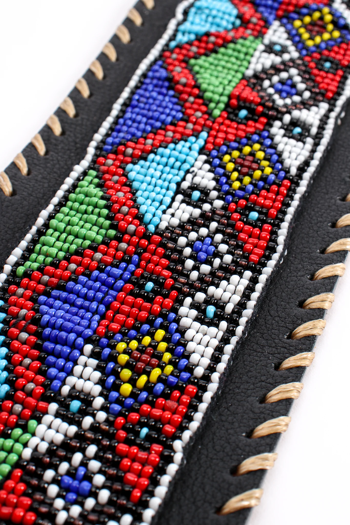 Beaded Leather Belt - Image 2