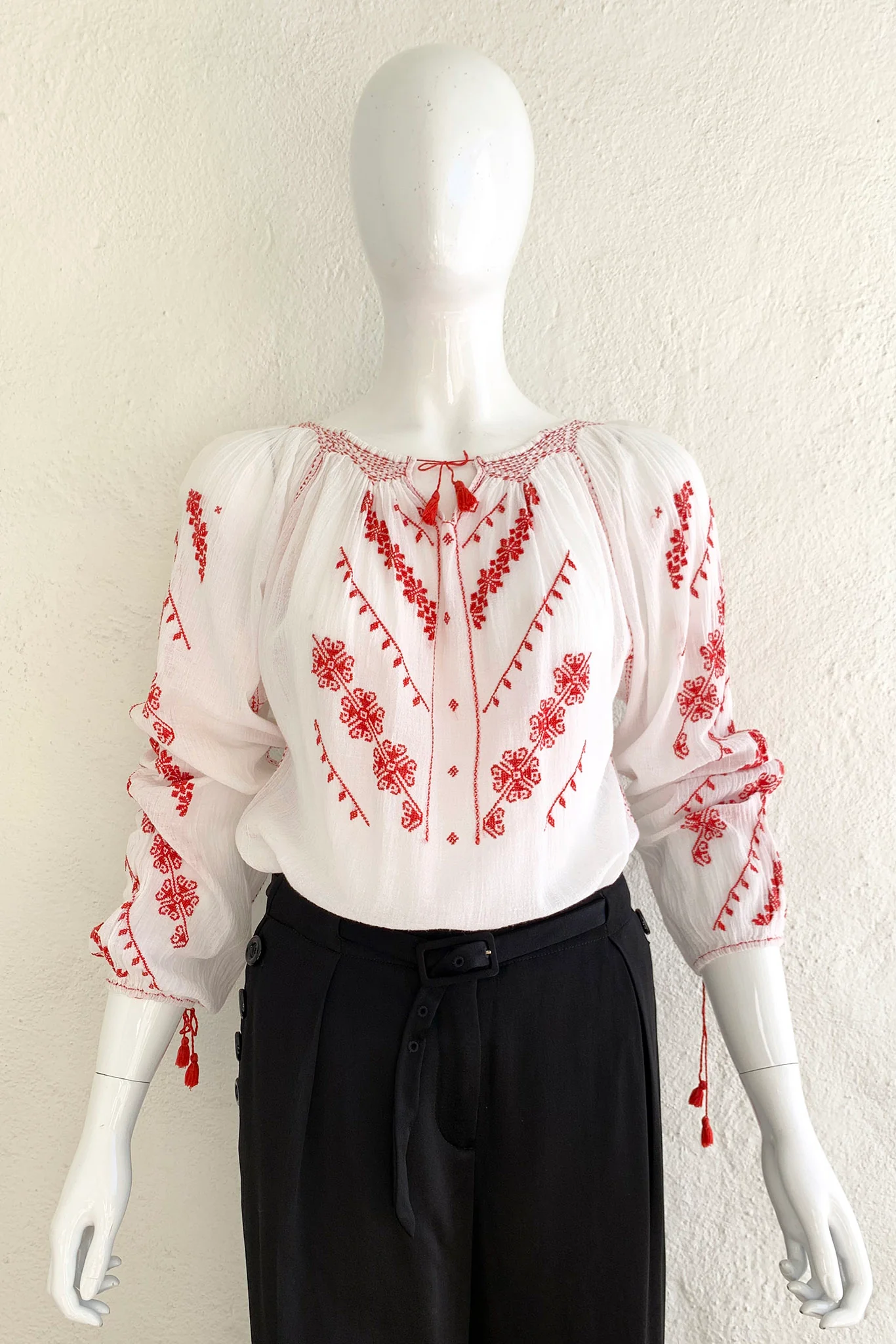 Embroidered Gauze Blouse - Image 4