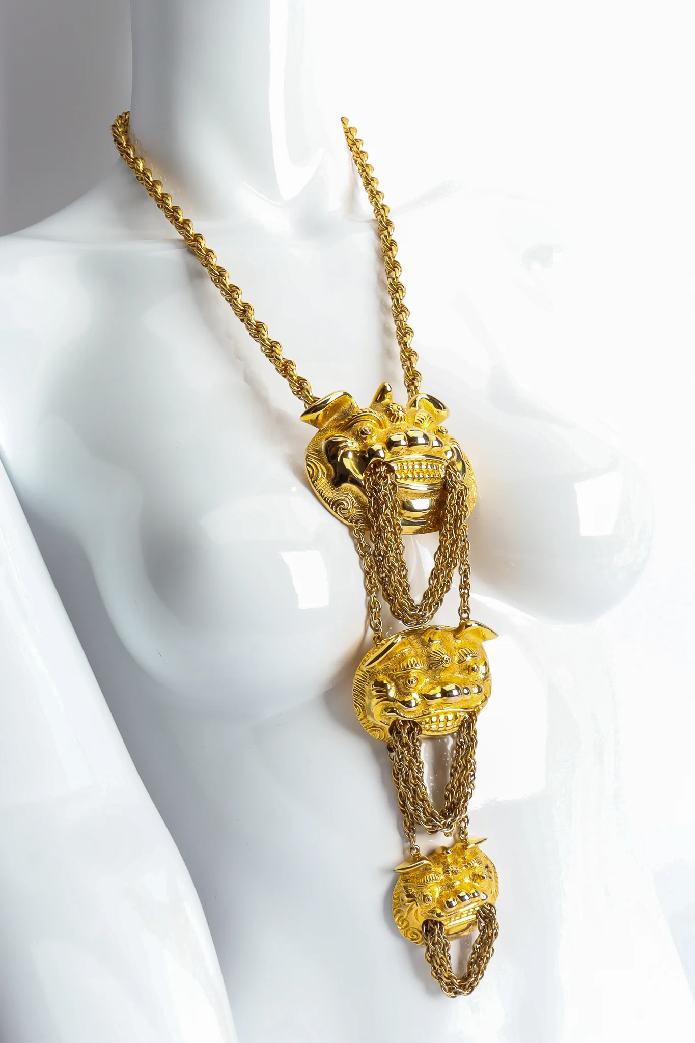 Foo Dog Triple Pendant Necklace - Image 4