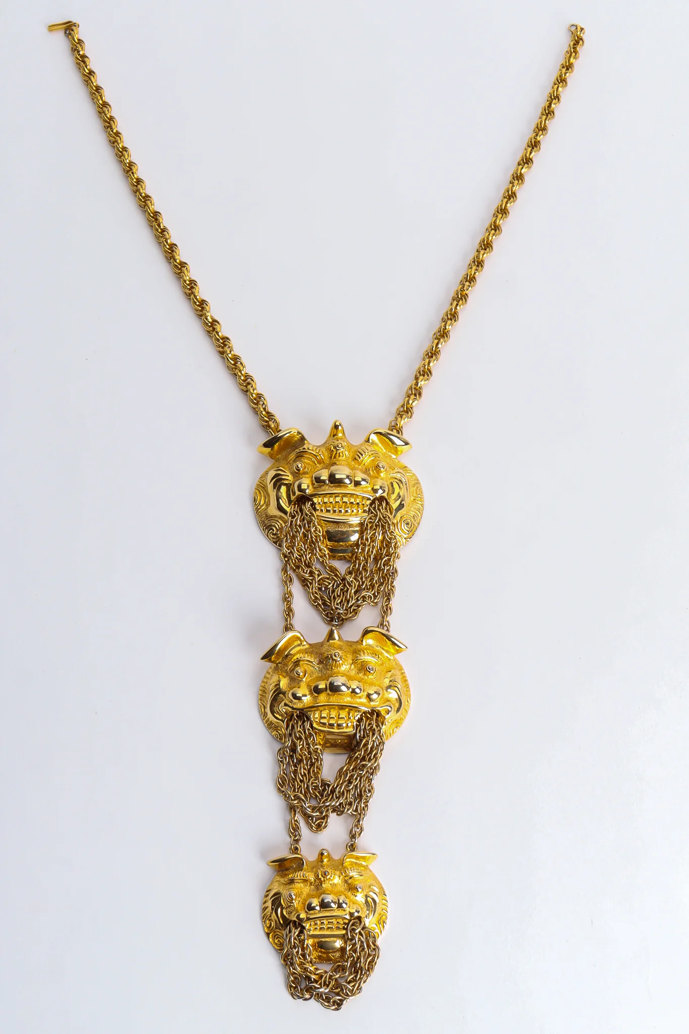 Foo Dog Triple Pendant Necklace - Image 6