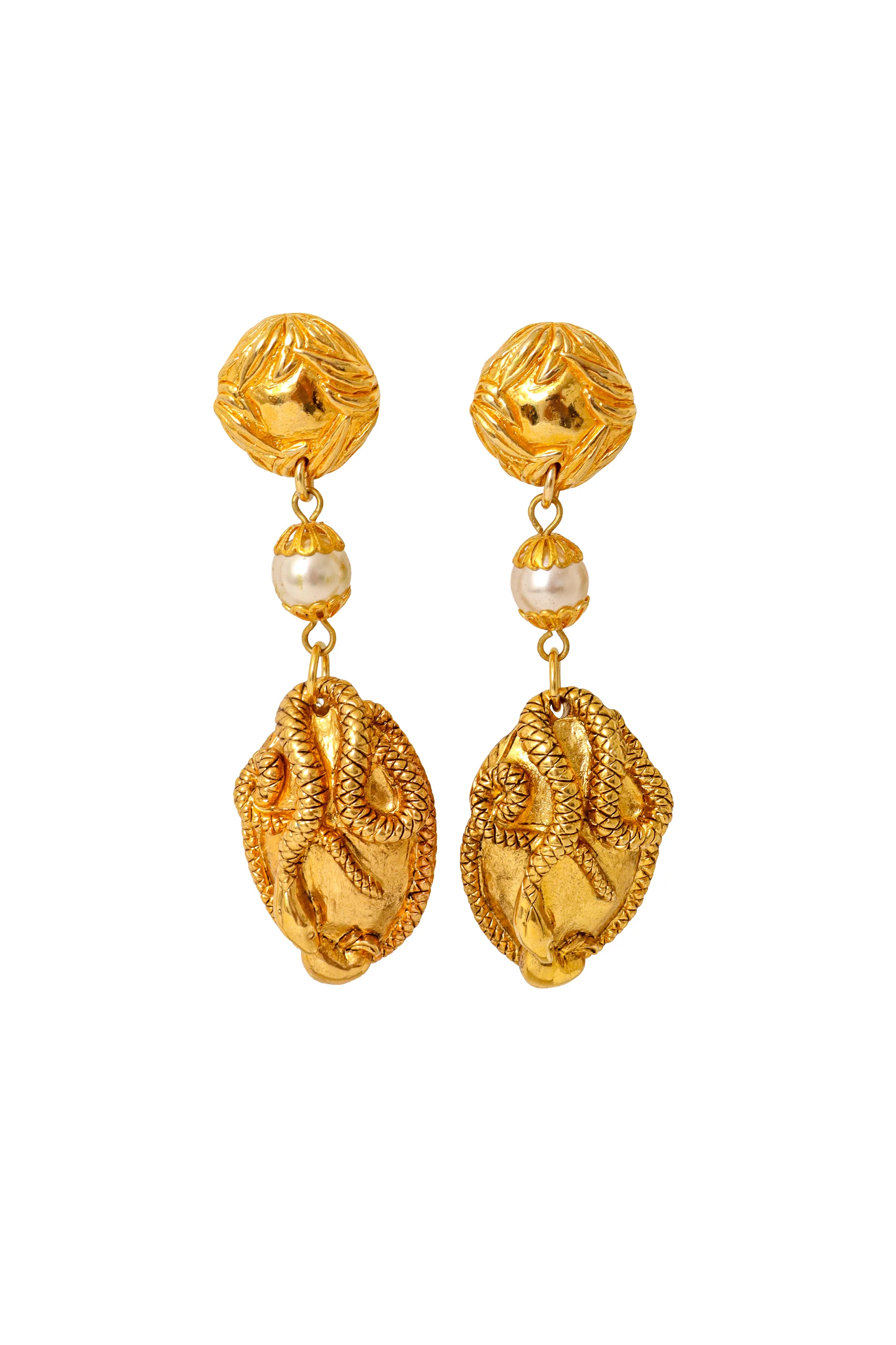 Forbidden Fruit Snake Earrings II