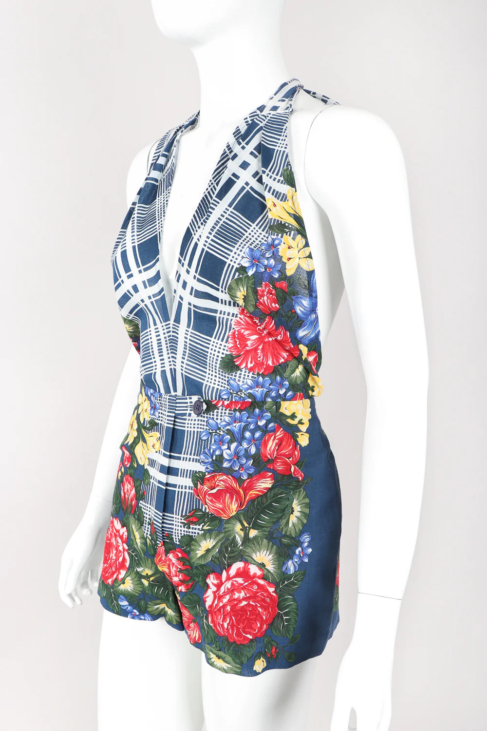 Four-Piece Floral Plaid Portrait Ensemble
