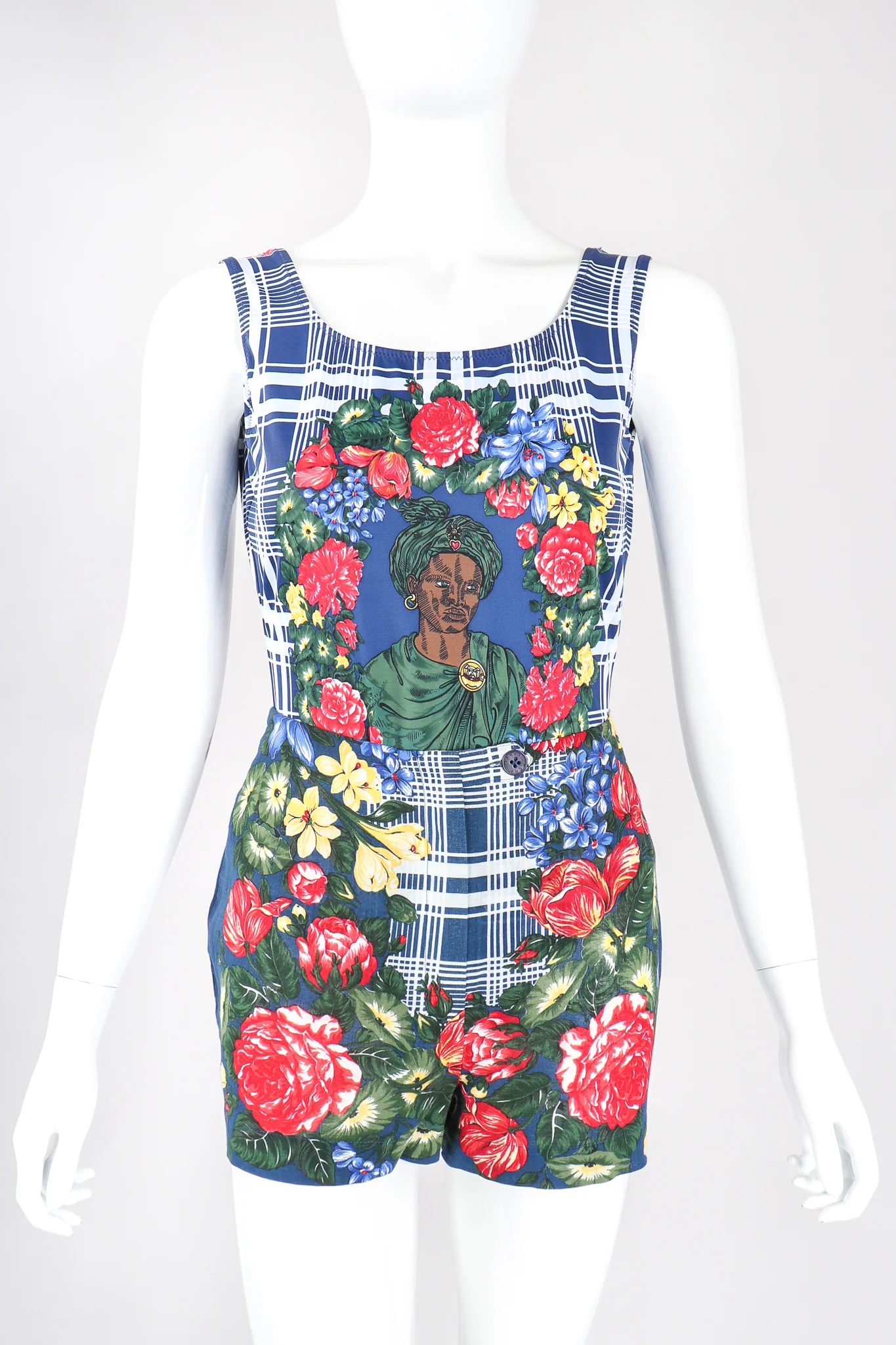 Four-Piece Floral Plaid Portrait Ensemble - Image 5
