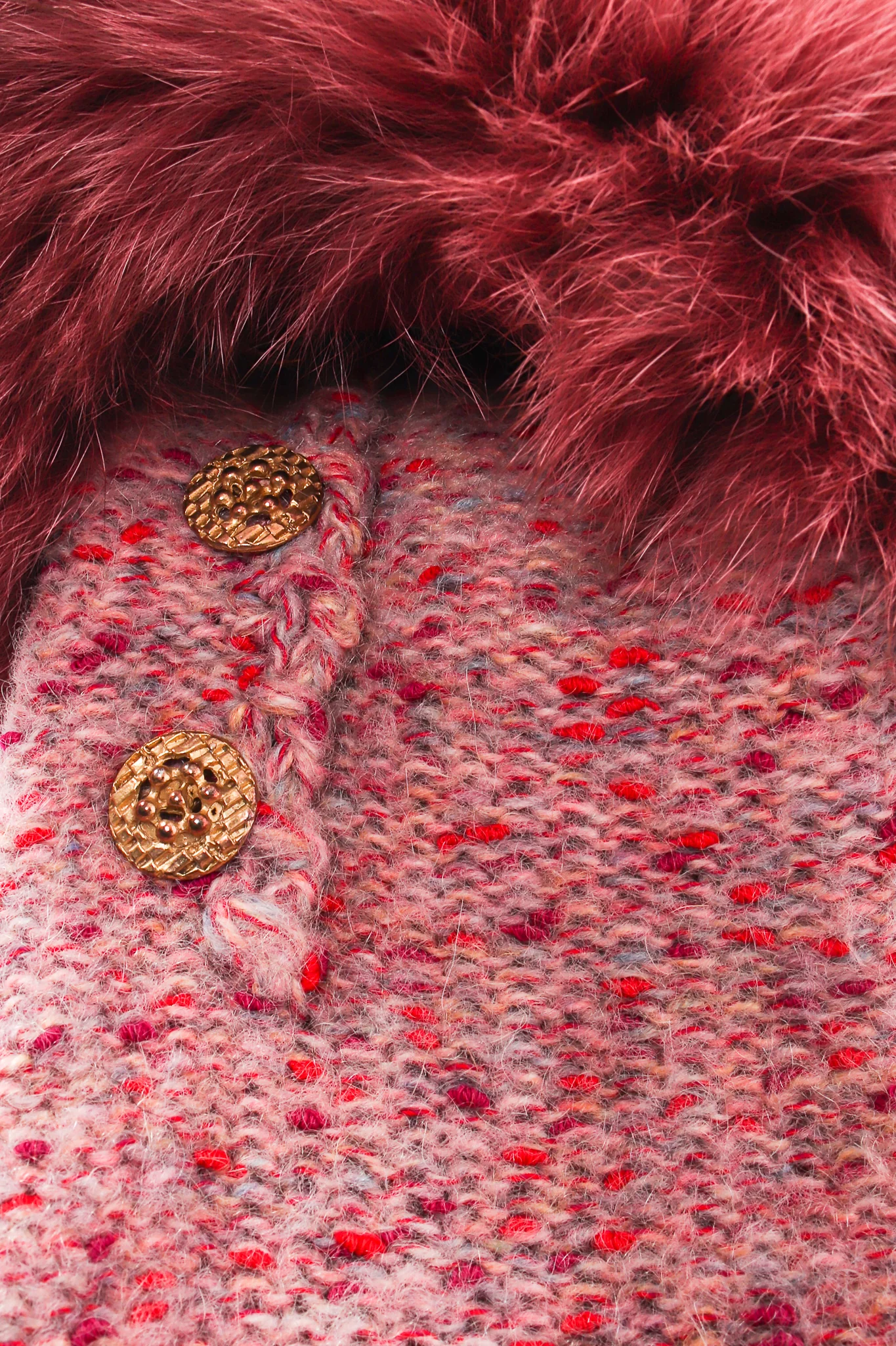 Fox Fur Sweater Coat & Skirt Set - Image 10