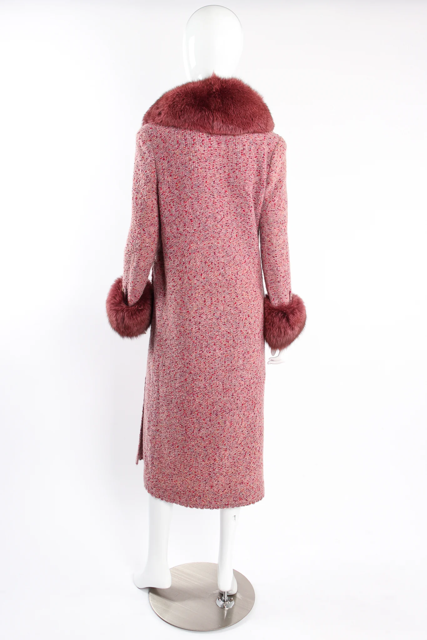 Fox Fur Sweater Coat & Skirt Set - Image 7