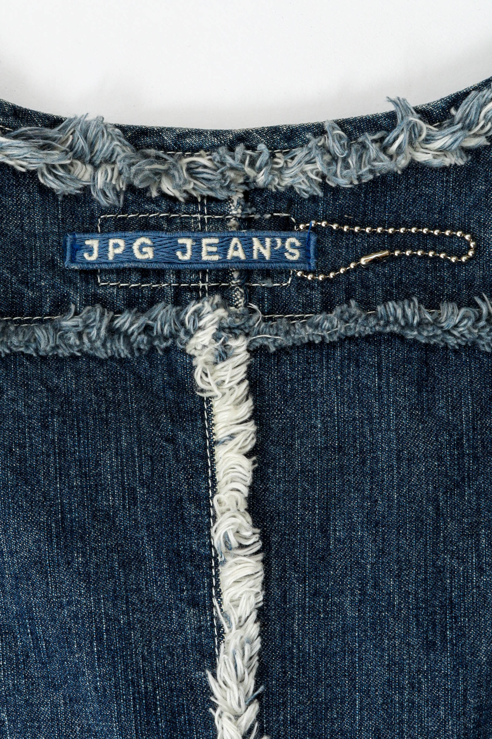 Frayed Denim Patches Dress - Image 11