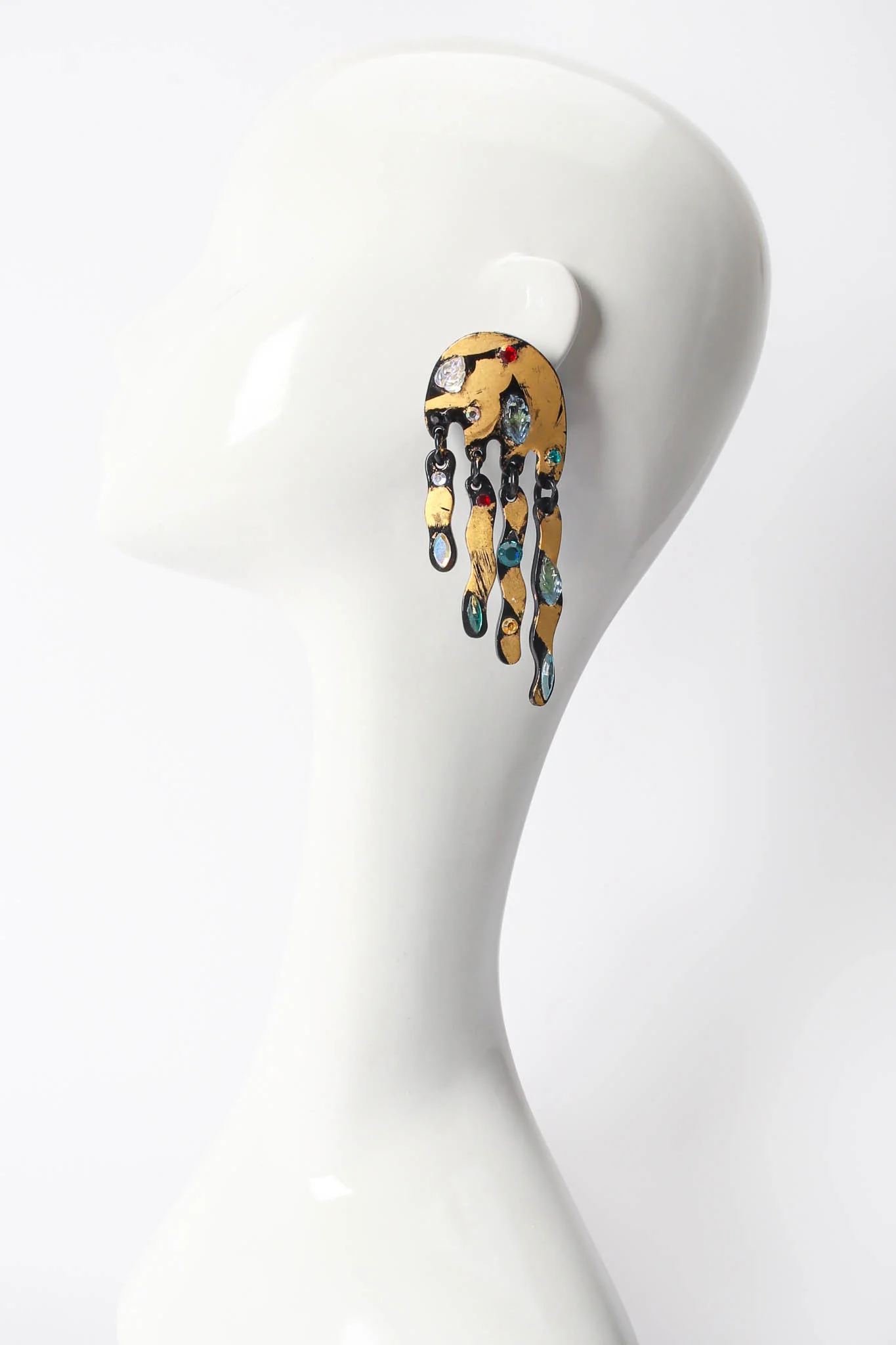 Freeform Melted Fringe Earrings - Image 2