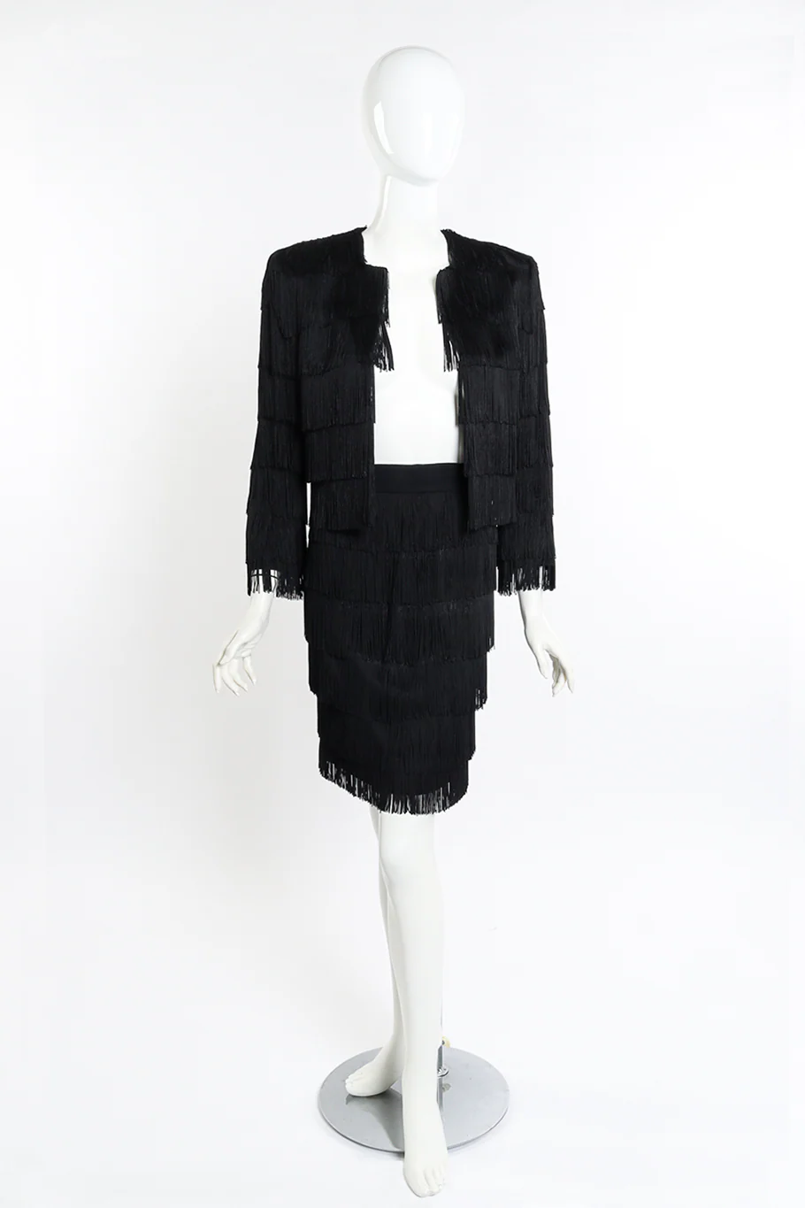 Fringe Jacket and Skirt Set