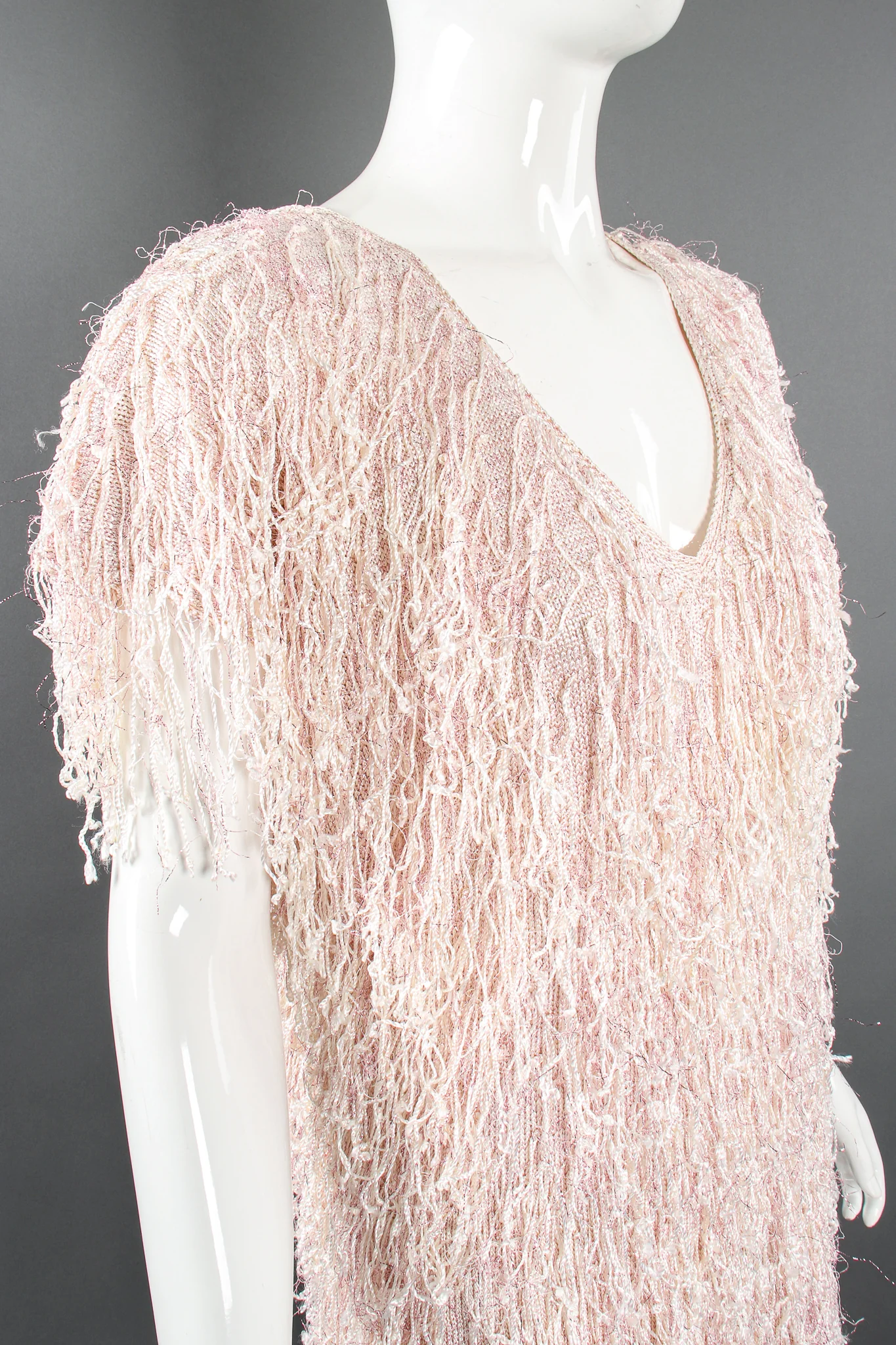 Fringe Knit Tinsel Tunic Dress - Image 3
