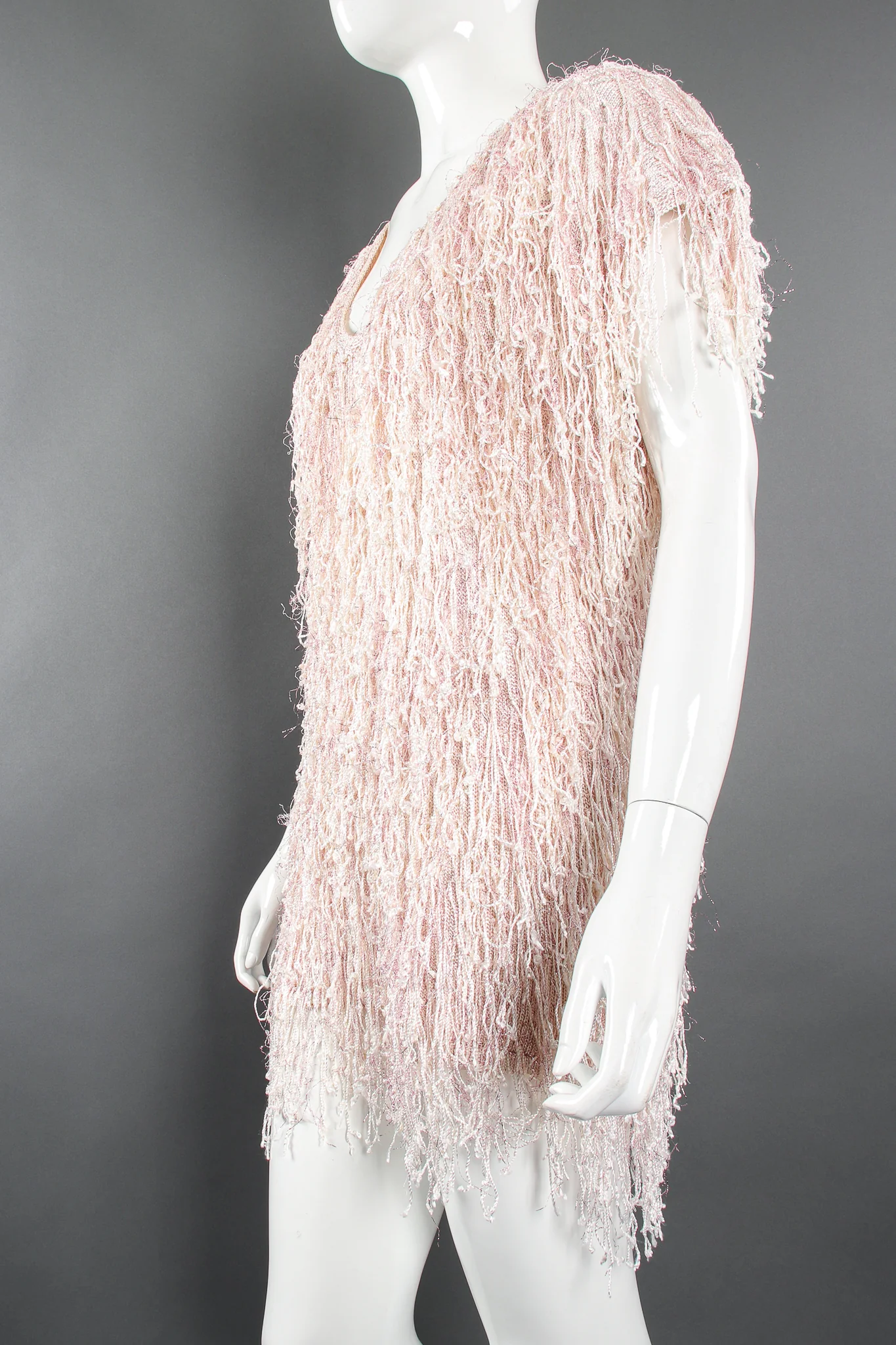 Fringe Knit Tinsel Tunic Dress - Image 4