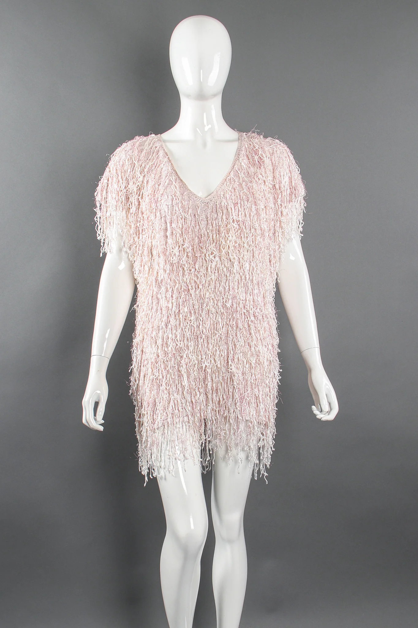 Fringe Knit Tinsel Tunic Dress - Image 5
