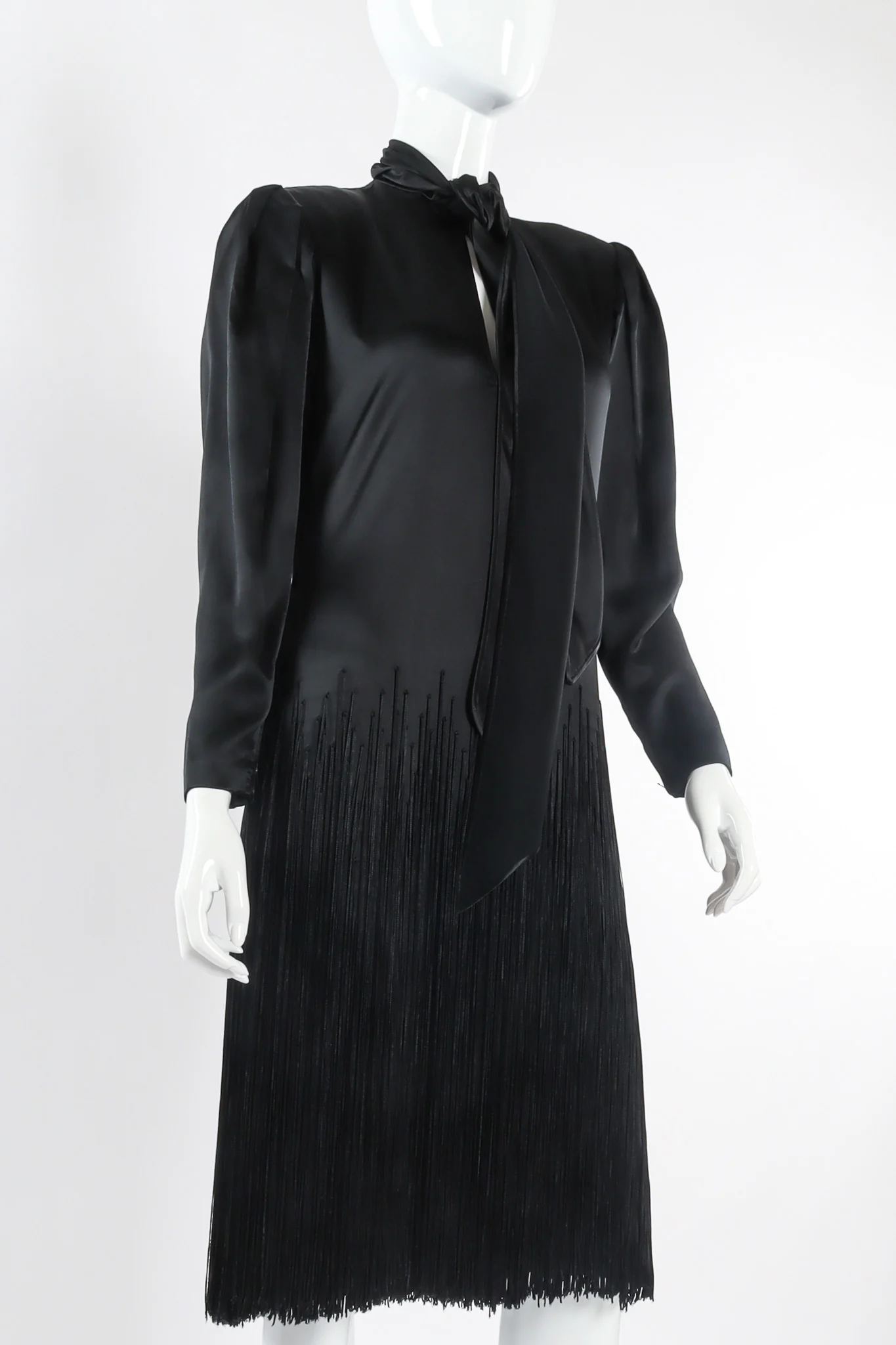 Fringe Silk Shift Dress - Image 2