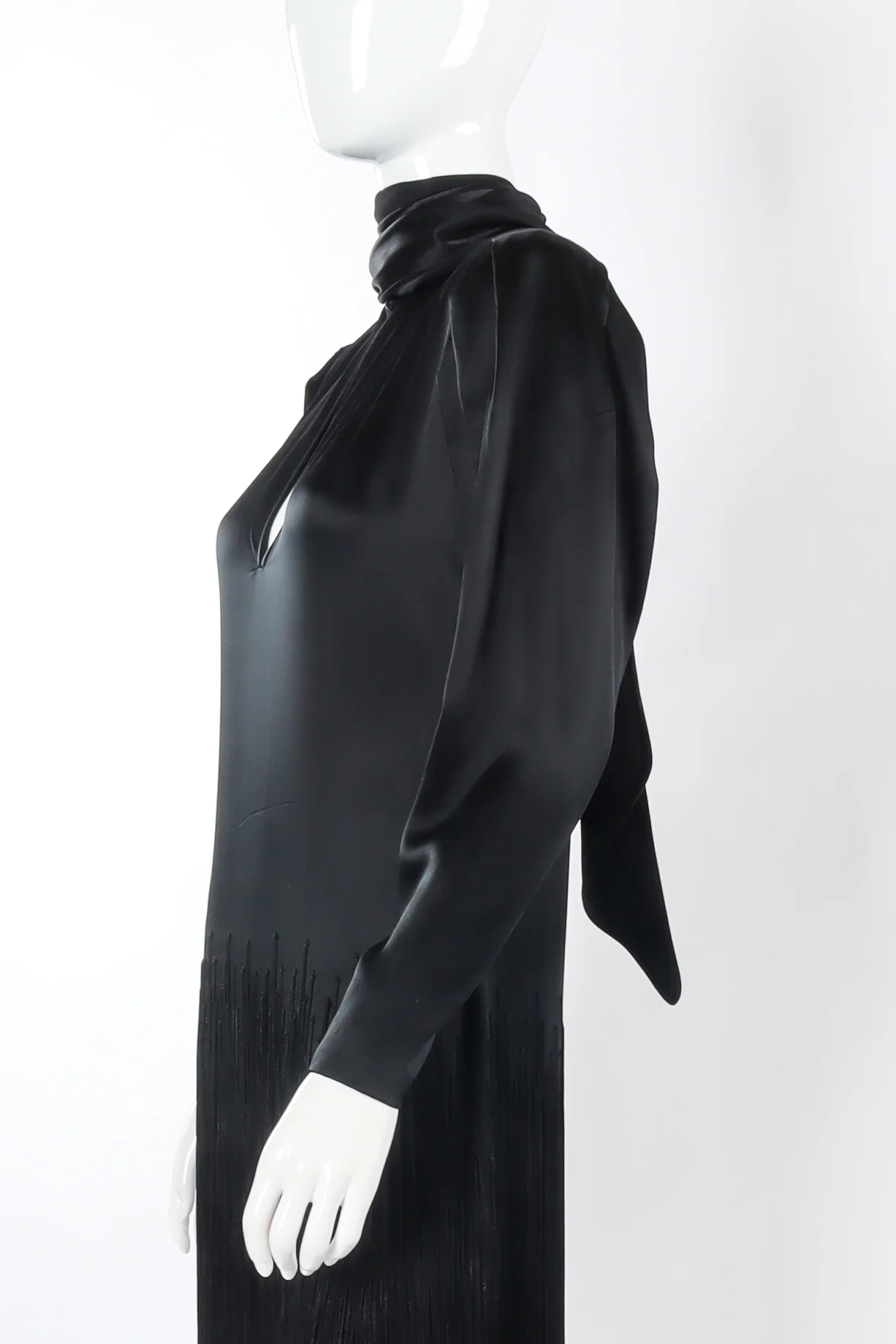 Fringe Silk Shift Dress - Image 4