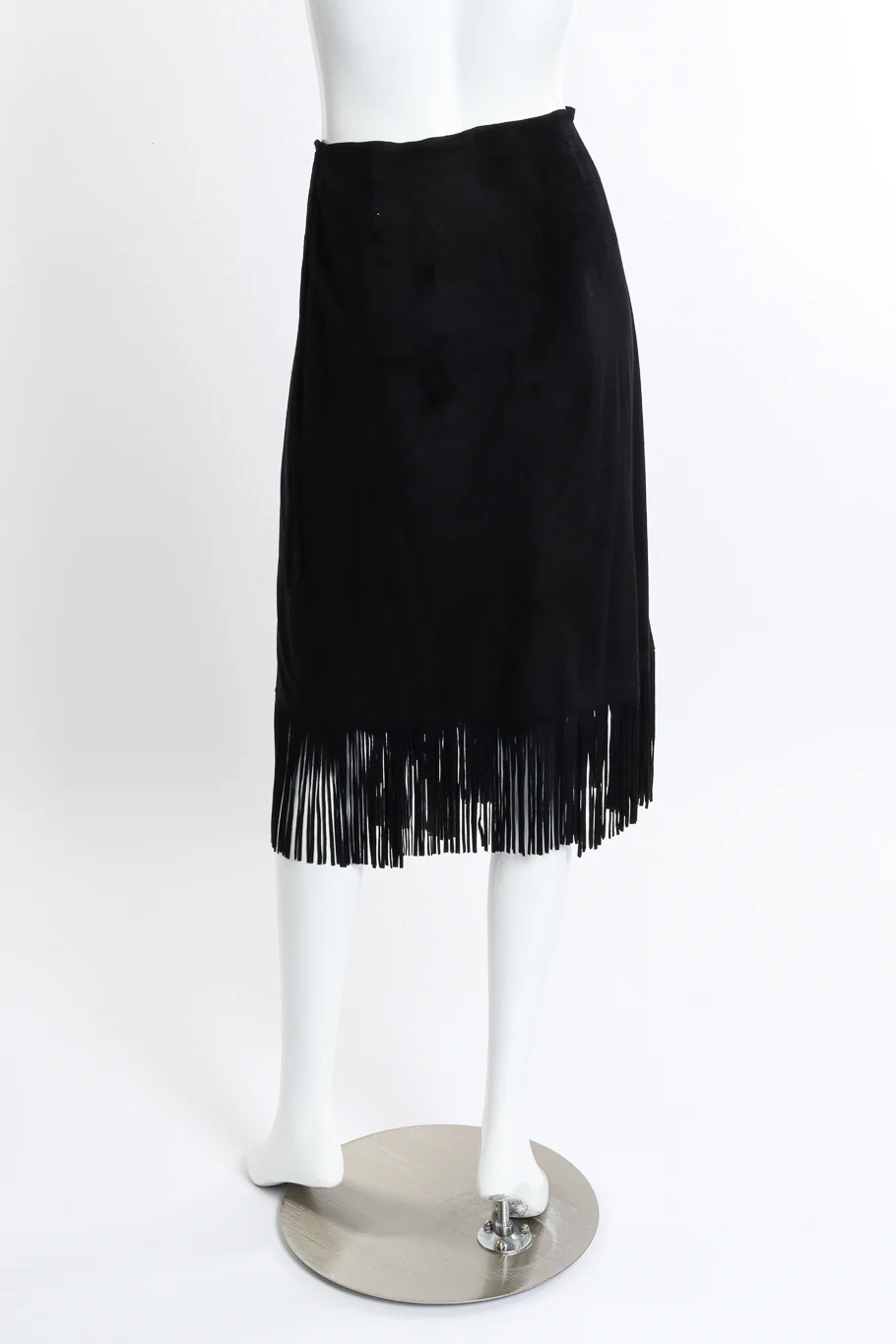 Fringe Wrap Suede Skirt - Image 3