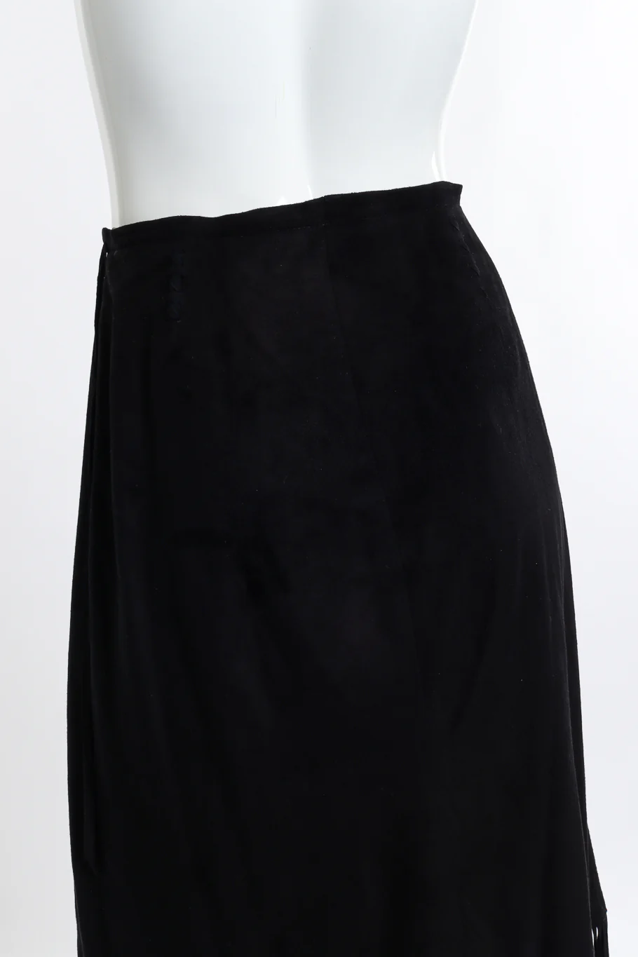 Fringe Wrap Suede Skirt - Image 4
