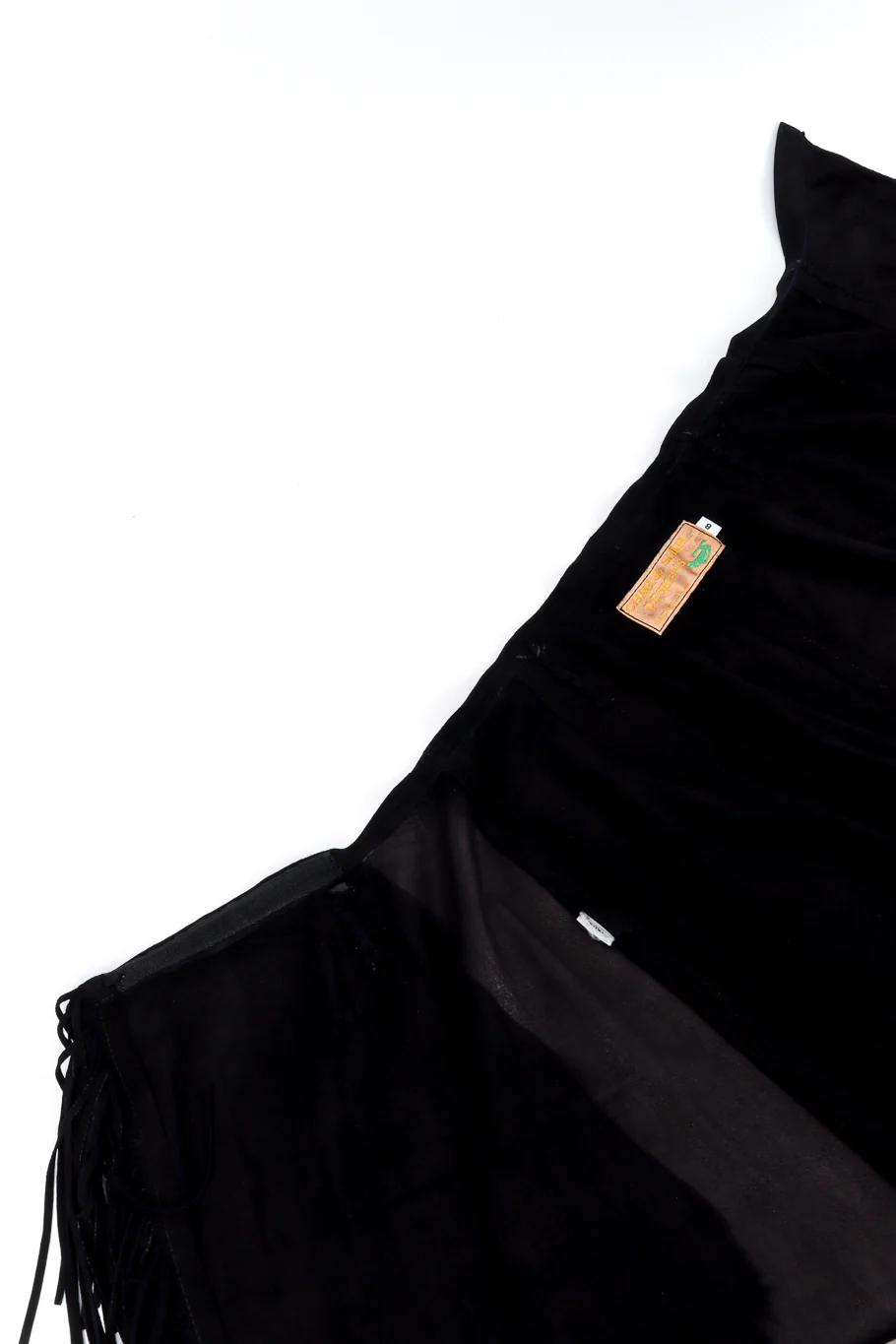 Fringe Wrap Suede Skirt - Image 5