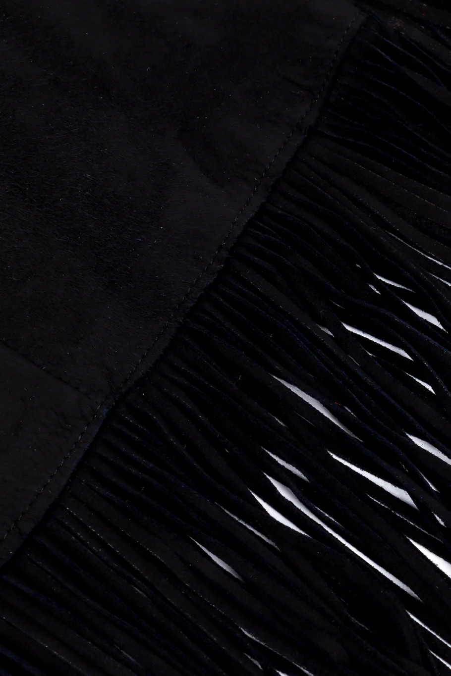 Fringe Wrap Suede Skirt - Image 7