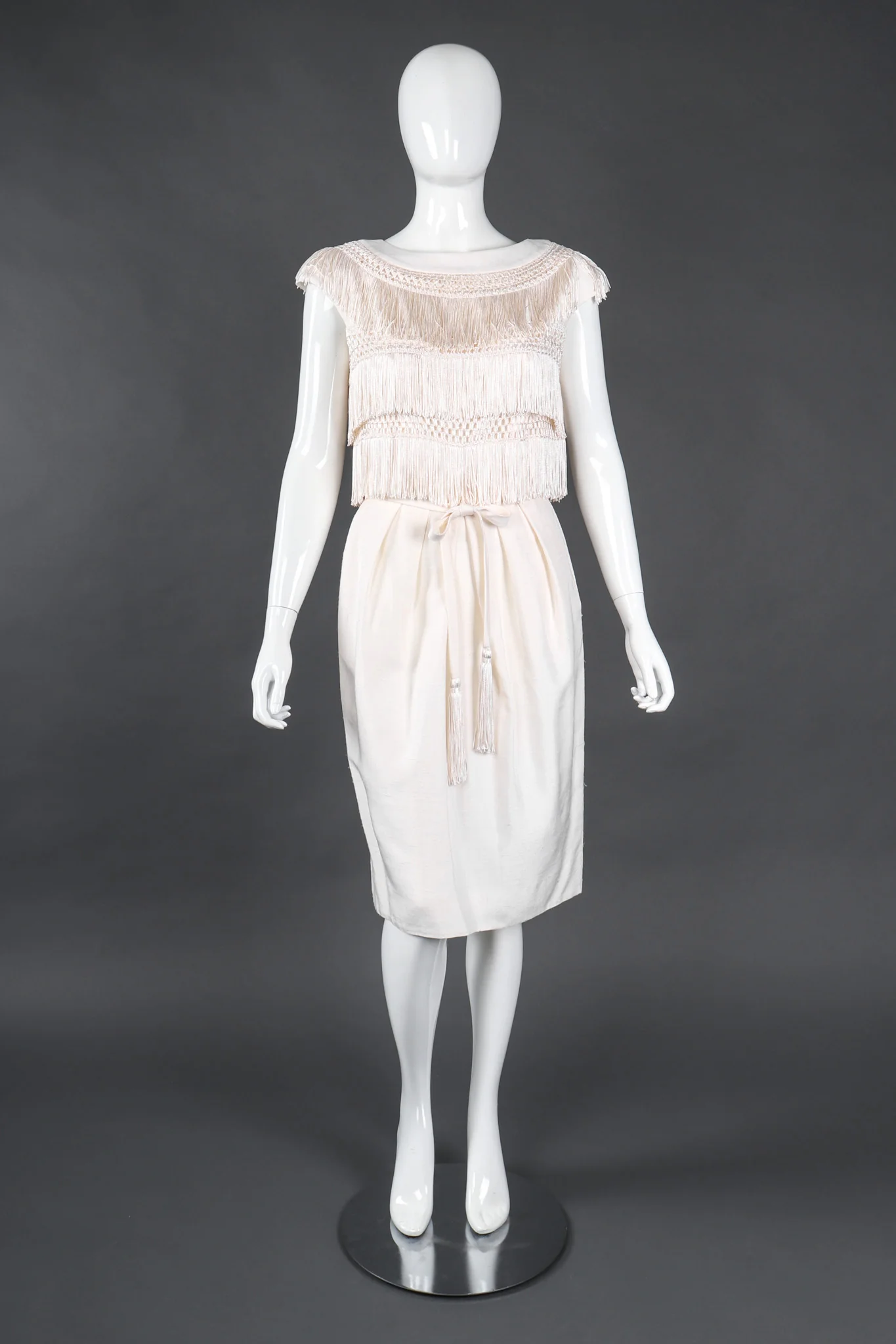 Fringed Bateau Cocktail Dress - Image 2