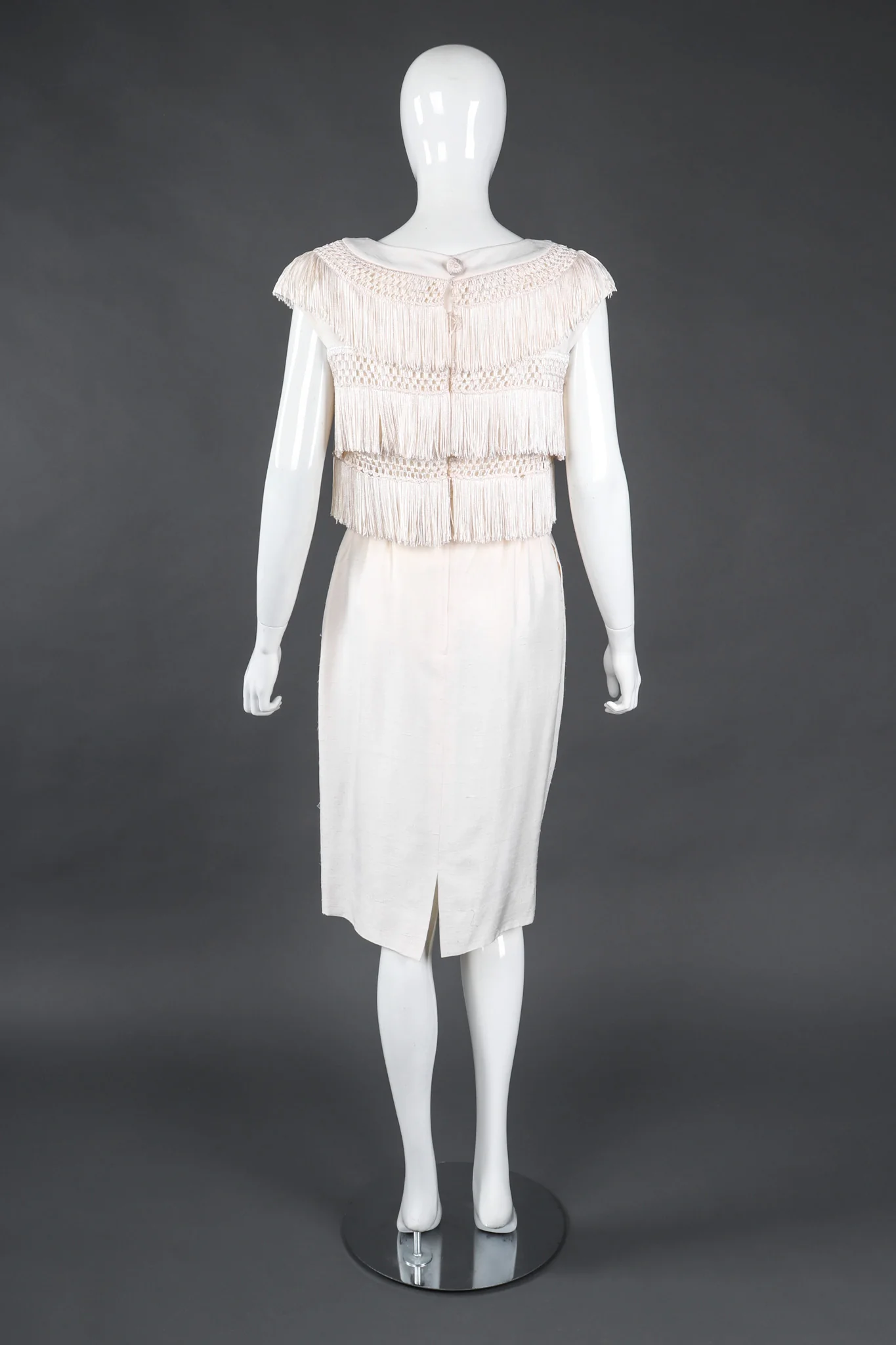 Fringed Bateau Cocktail Dress - Image 6