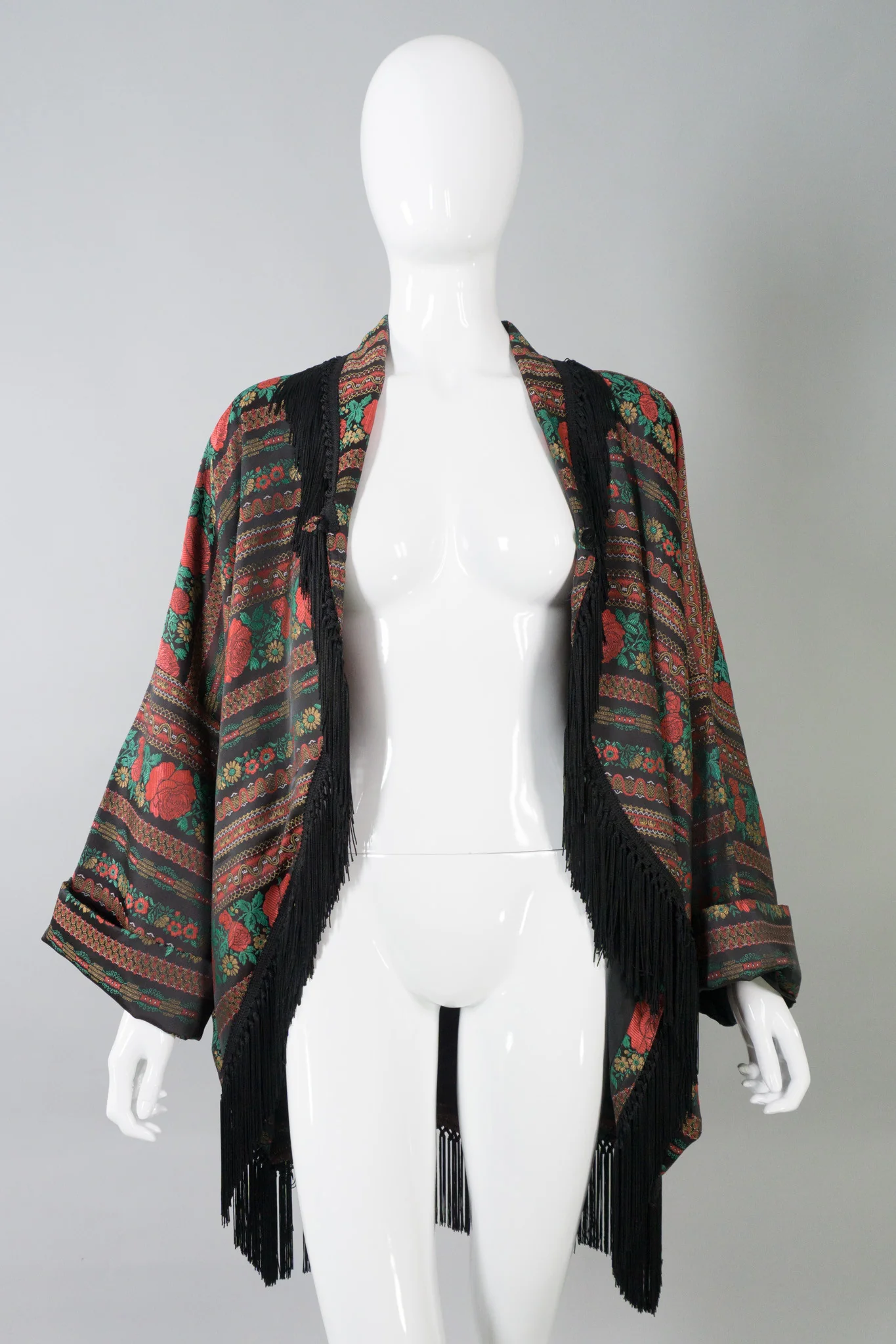 Fringed Rose Cocoon Jacket - Image 2