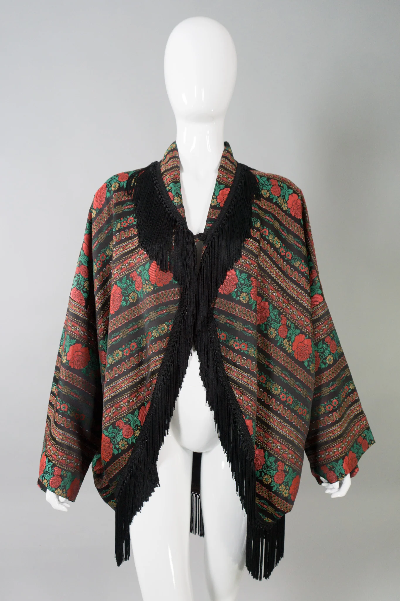 Fringed Rose Cocoon Jacket - Image 9