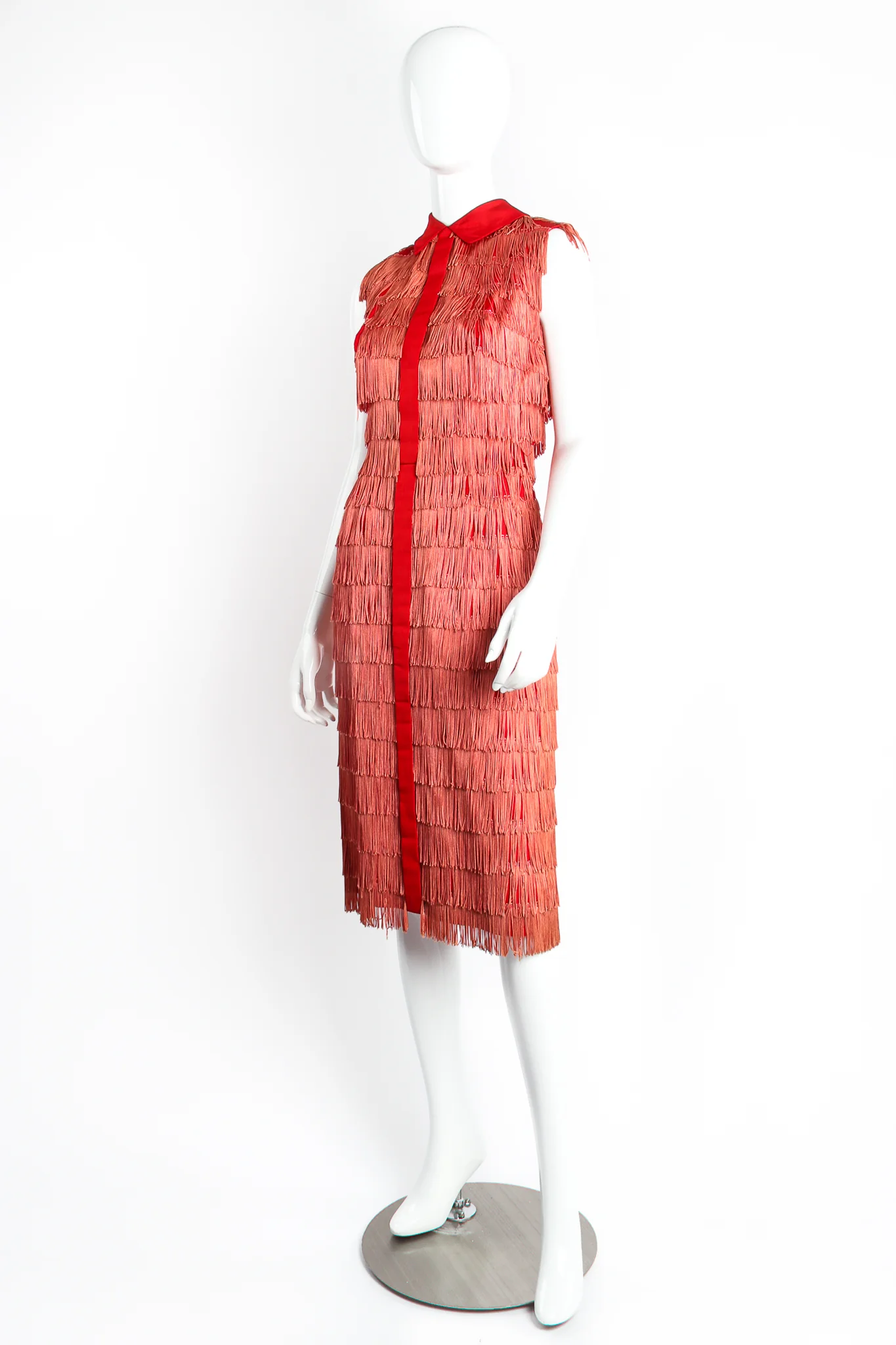 Fringed Sleeveless Shirt Dress - Image 2