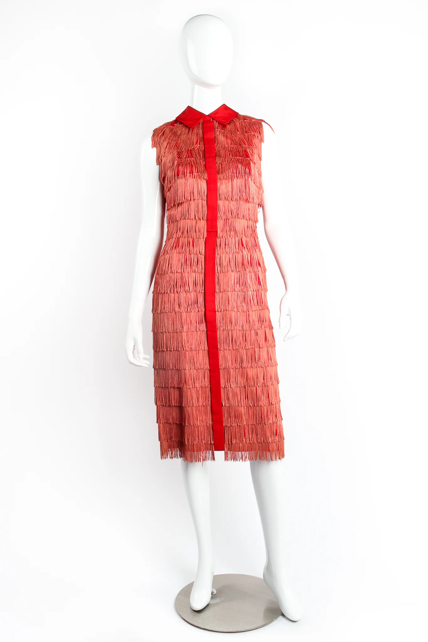 Fringed Sleeveless Shirt Dress - Image 3