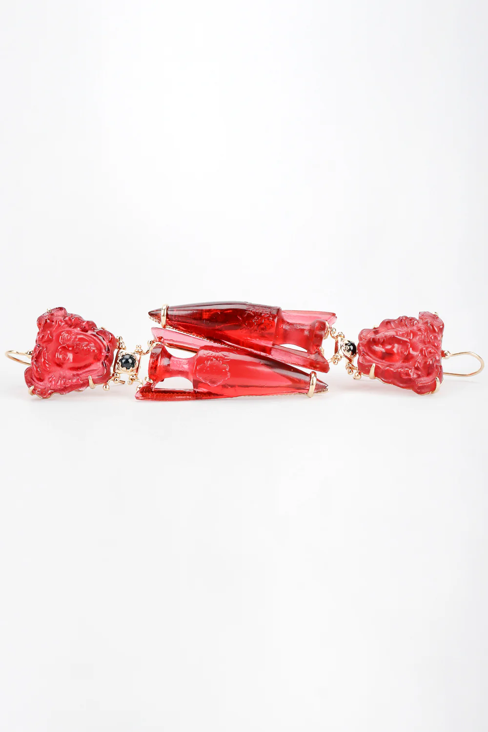 Medusa Wine Drop Earrings