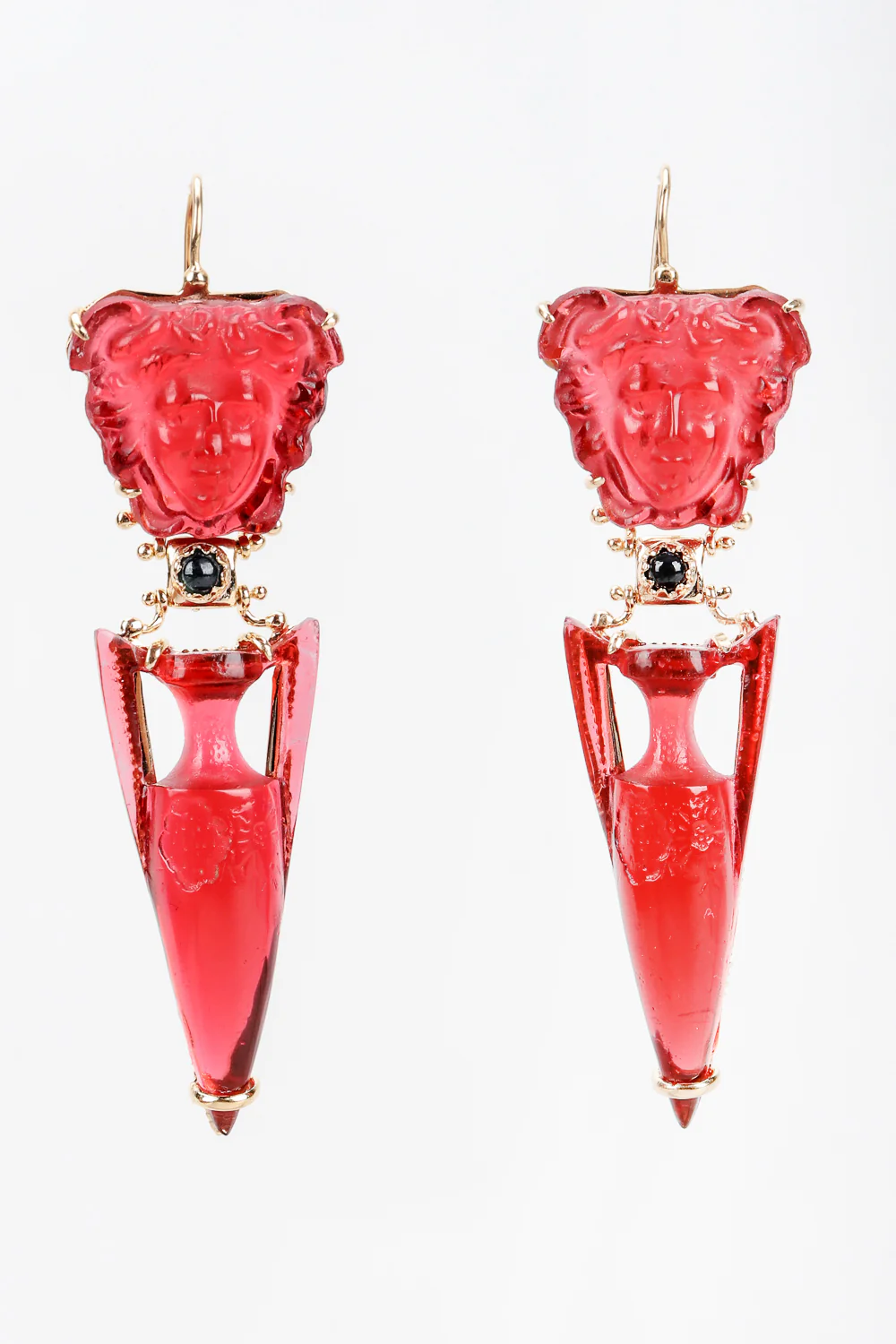 Medusa Wine Drop Earrings - Image 3