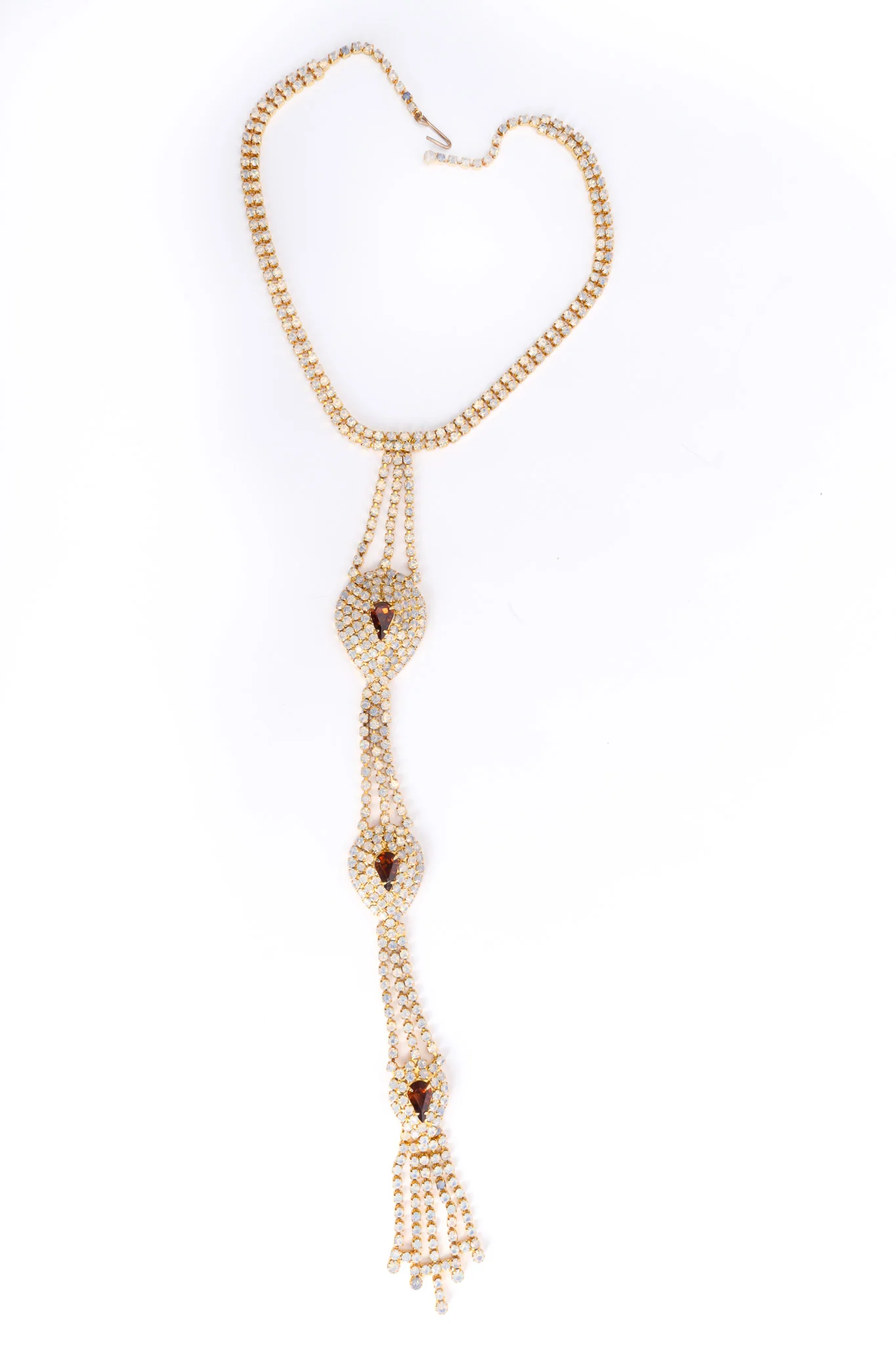 Frosted Rhinestone Necklace & Earring Set - Image 4
