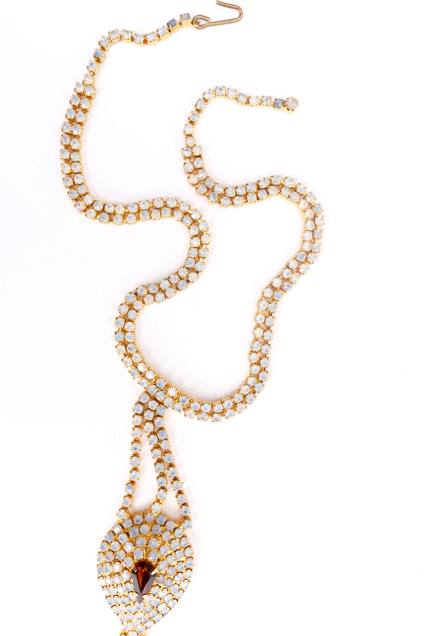 Frosted Rhinestone Necklace & Earring Set - Image 6