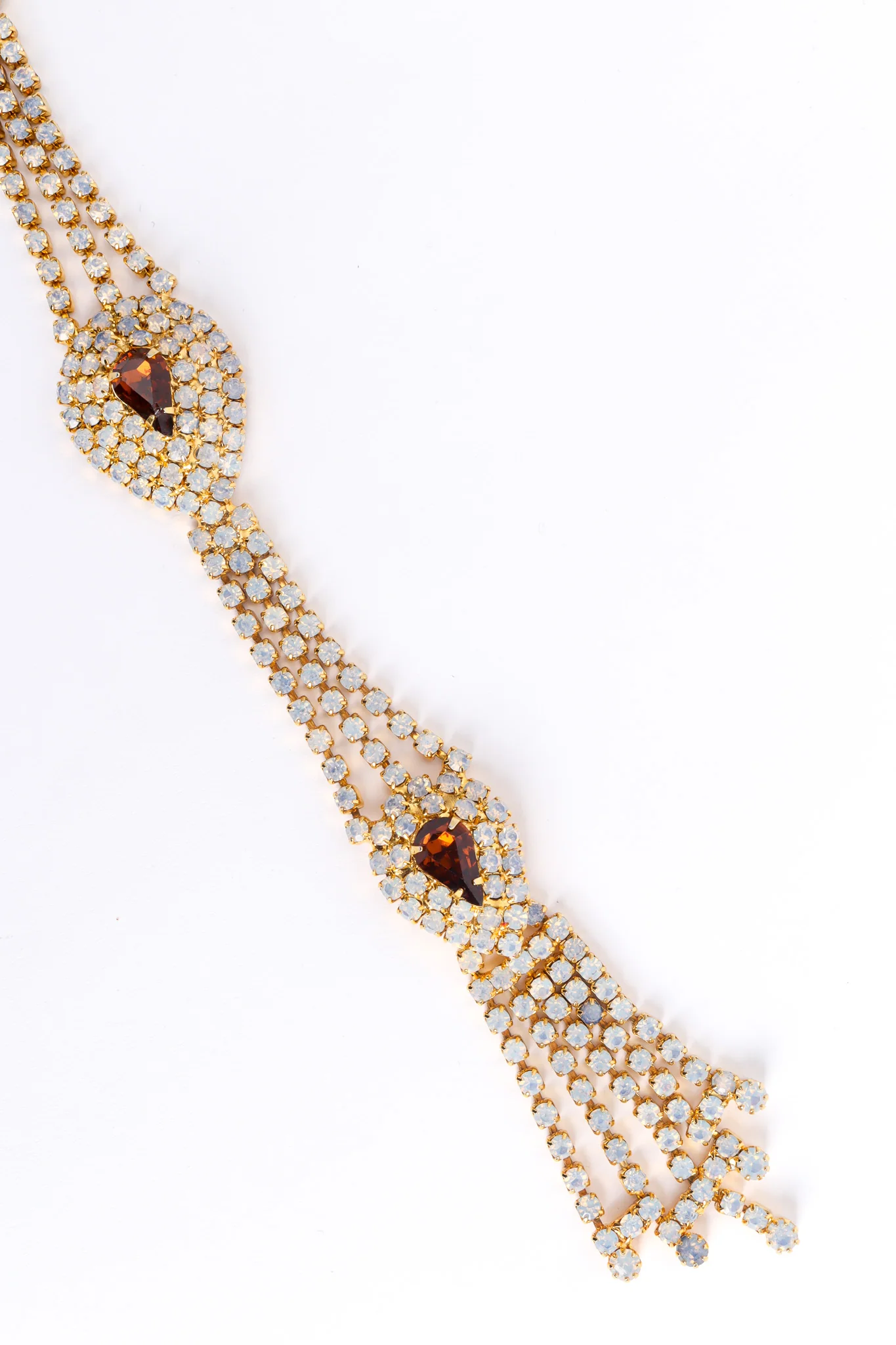Frosted Rhinestone Necklace & Earring Set - Image 8