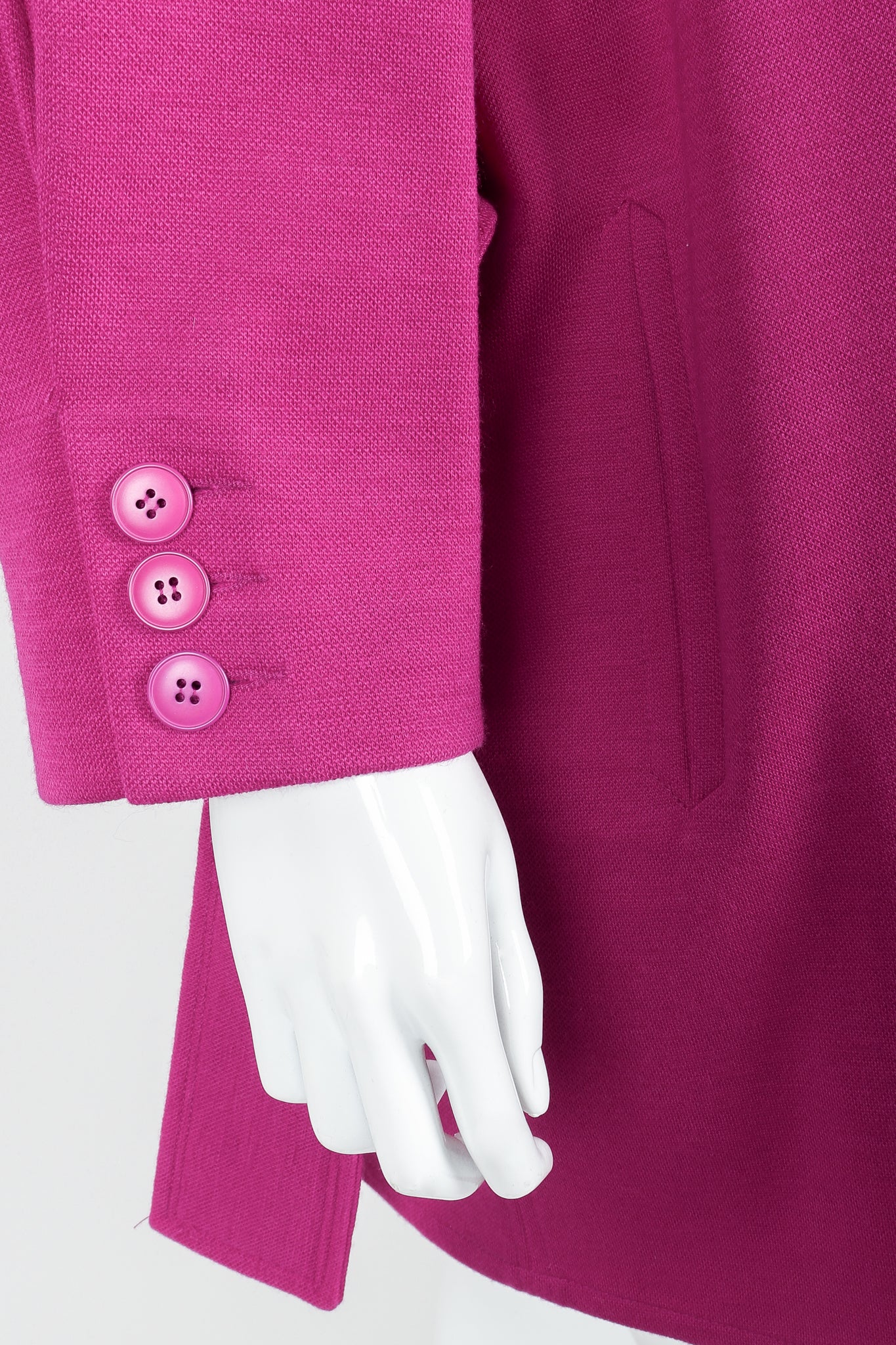 Fuchsia Knit Cocoon Coat - Image 7