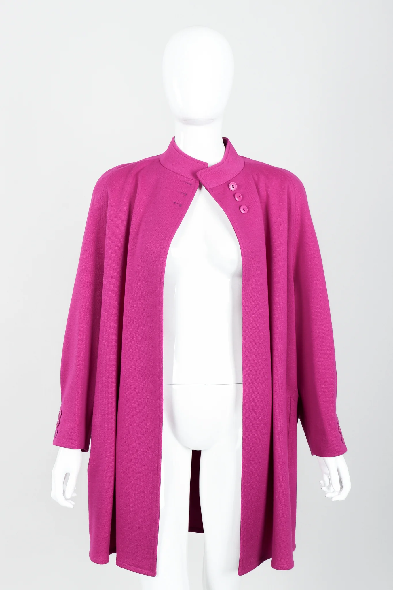 Fuchsia Knit Cocoon Coat - Image 8