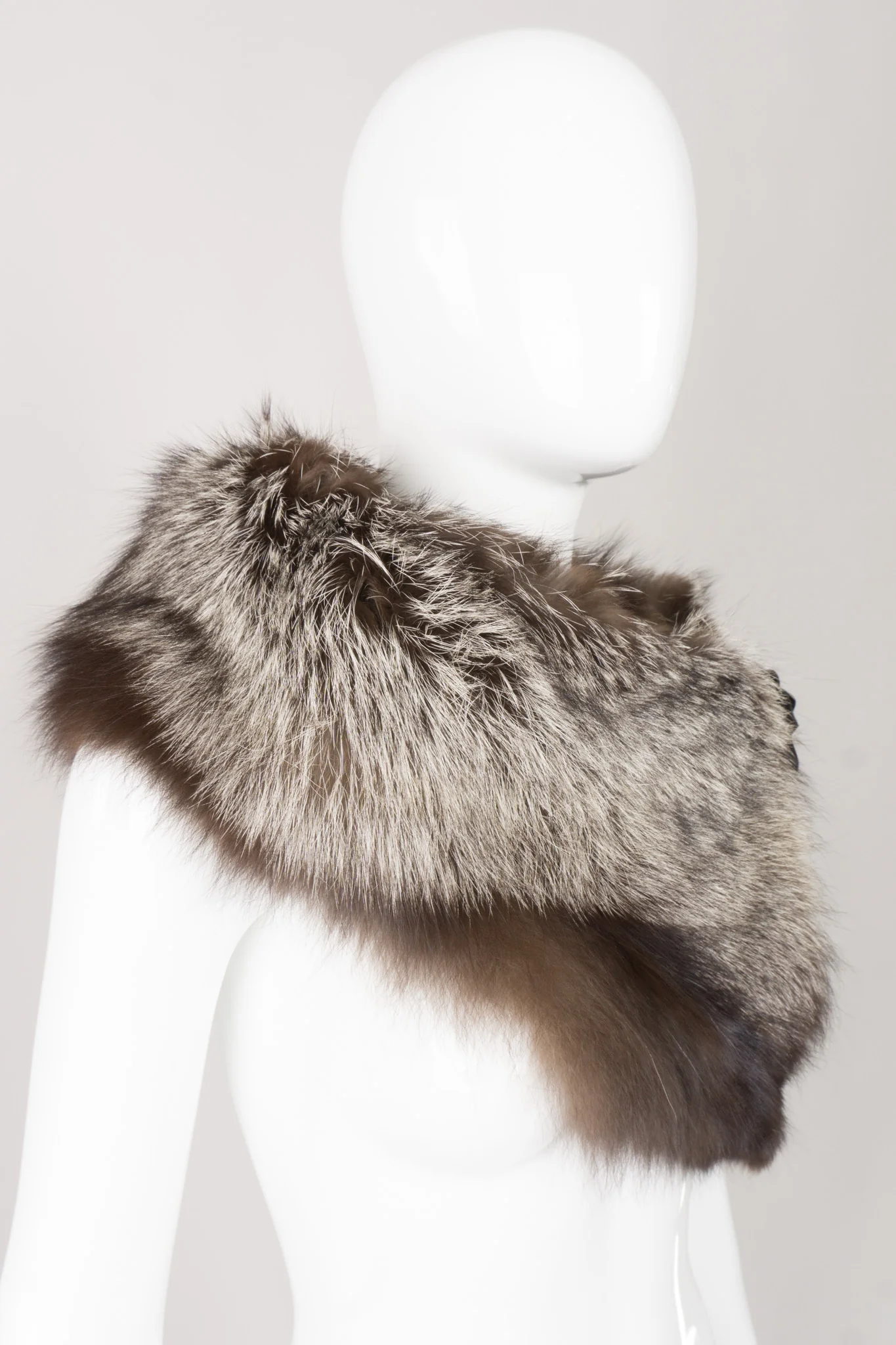 Fur Ribbon-Tie Shawl - Image 4