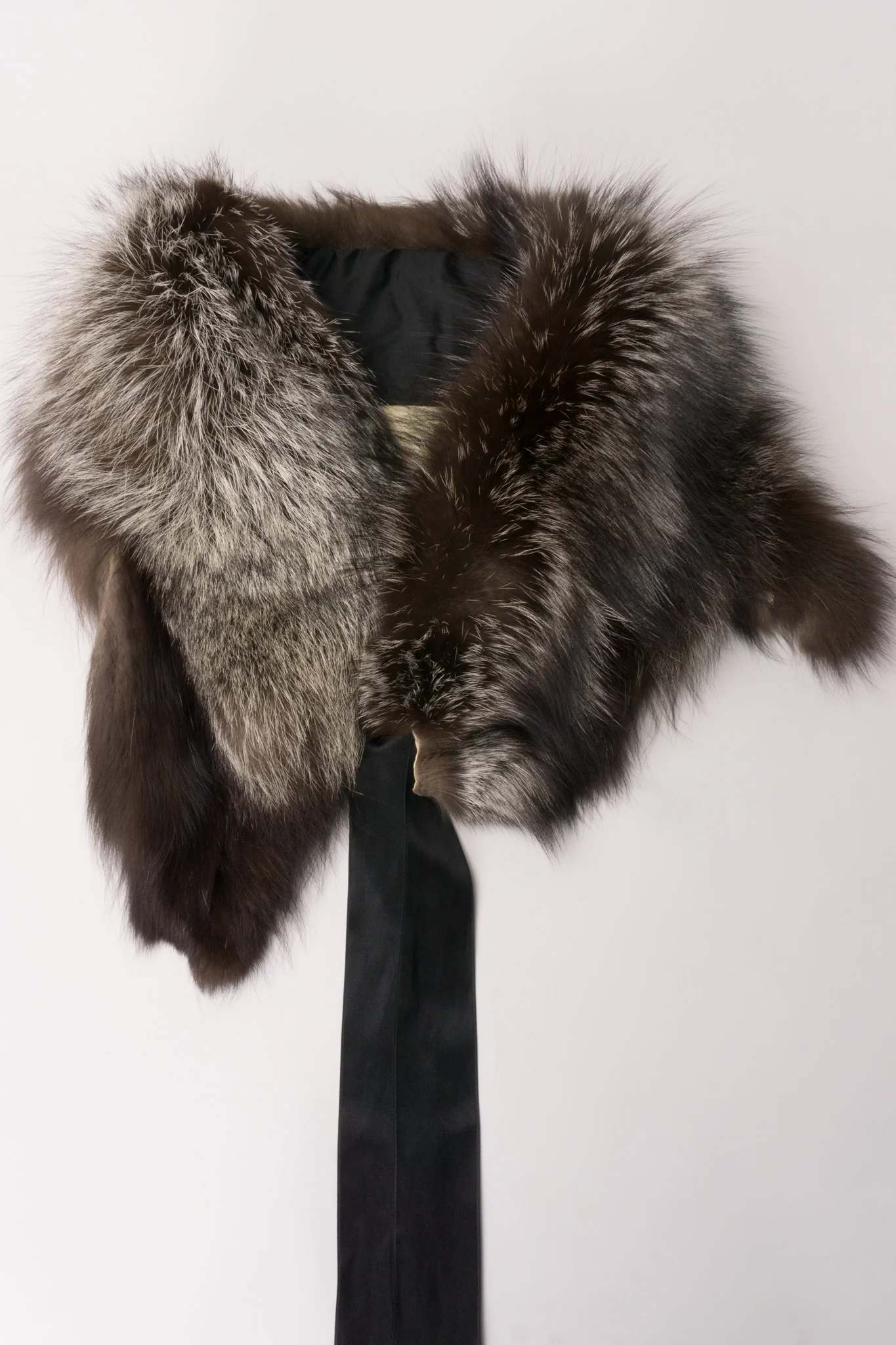 Fur Ribbon-Tie Shawl - Image 7