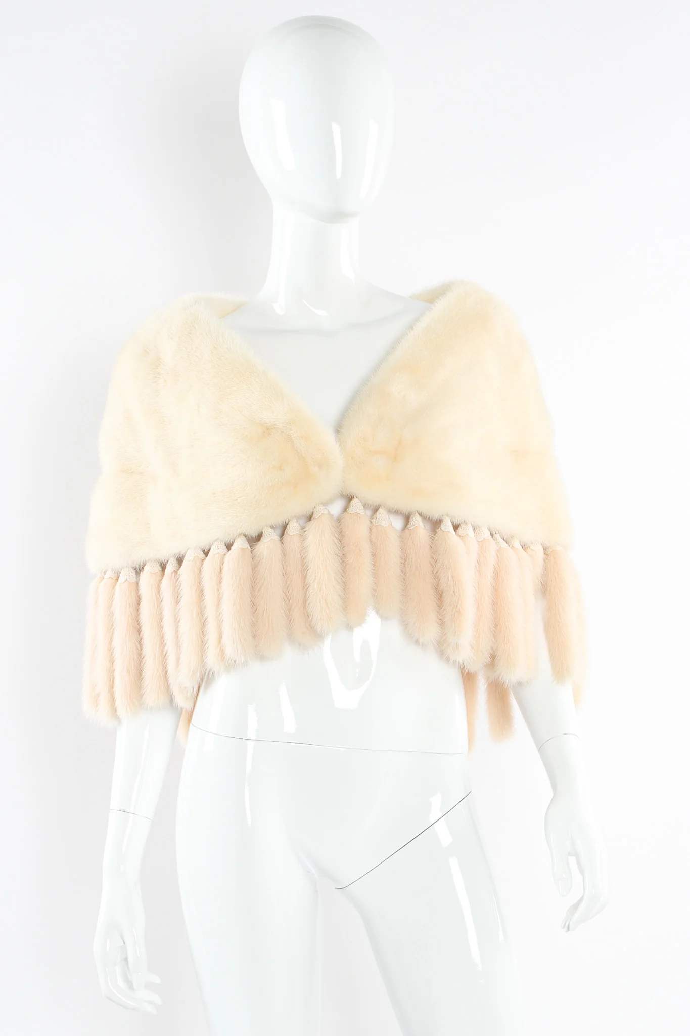 Fur Tail Drape Shawl
