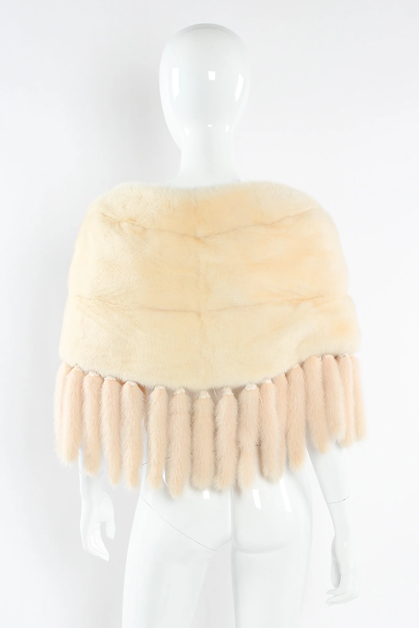 Fur Tail Drape Shawl - Image 2