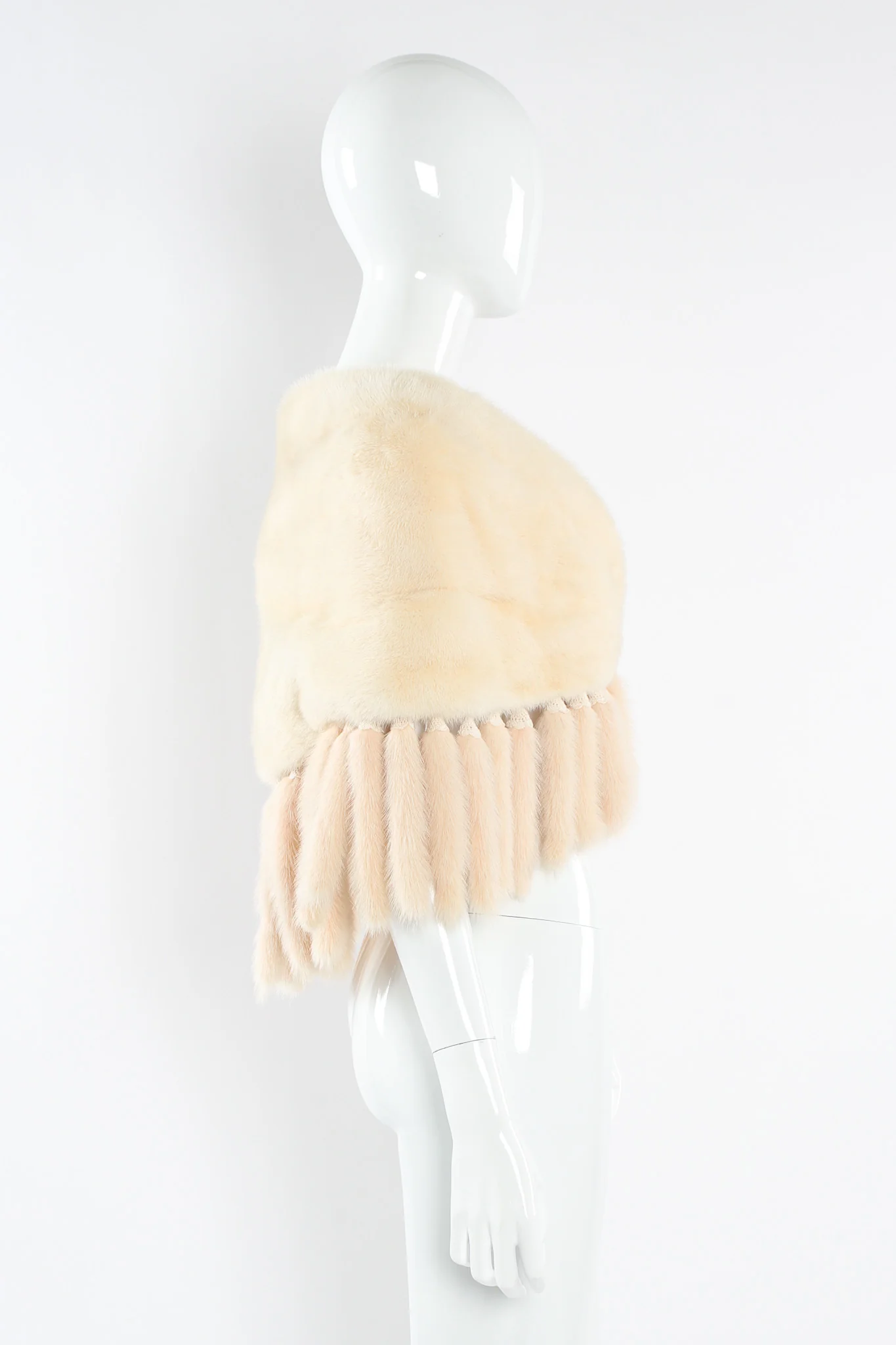 Fur Tail Drape Shawl - Image 3