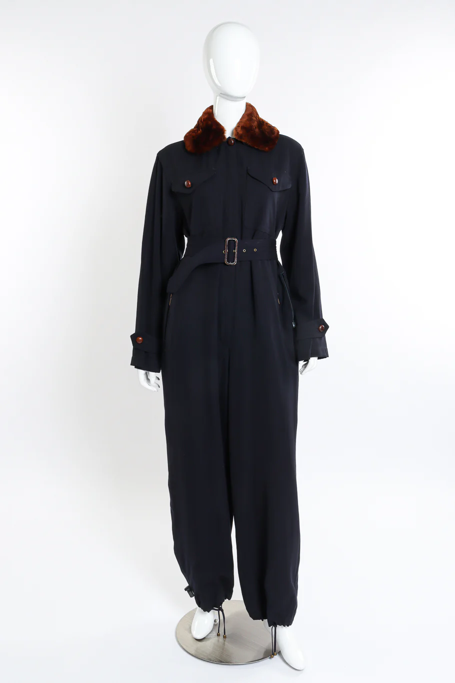 Fur Trim Flight Suit