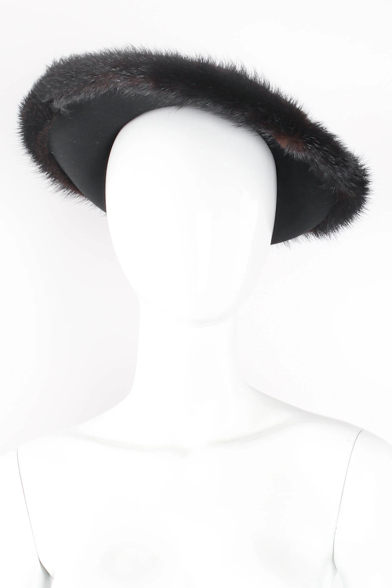 Fur-Trimmed Petite Halo Hat - Image 5