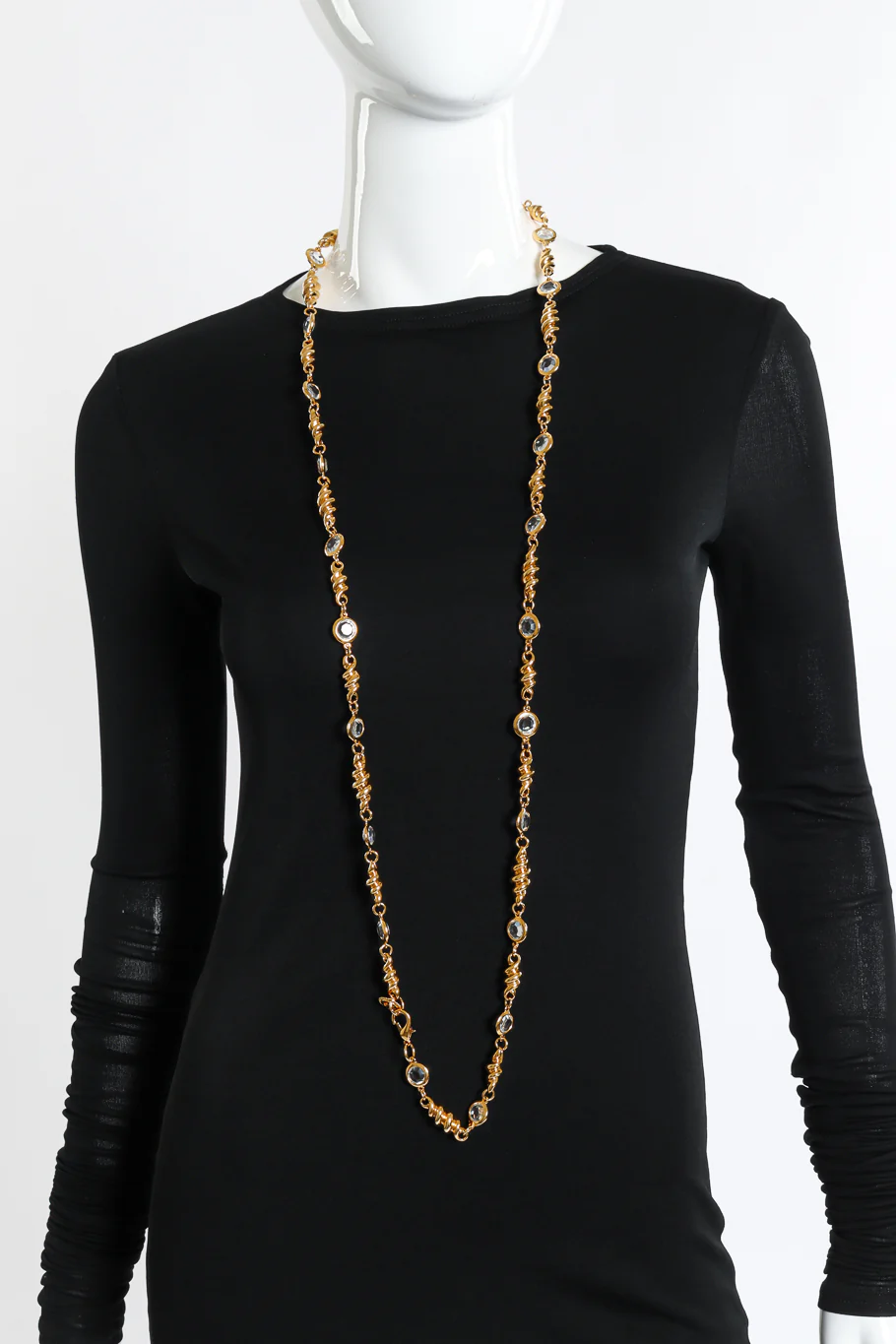 Fusilli Twist Crystal Layer Necklace