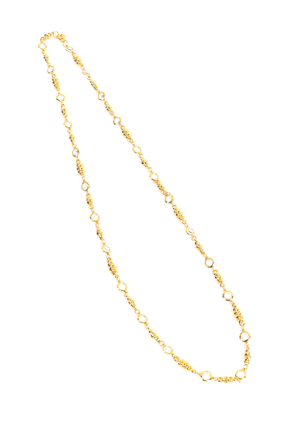 Fusilli Twist Crystal Layer Necklace - Image 2